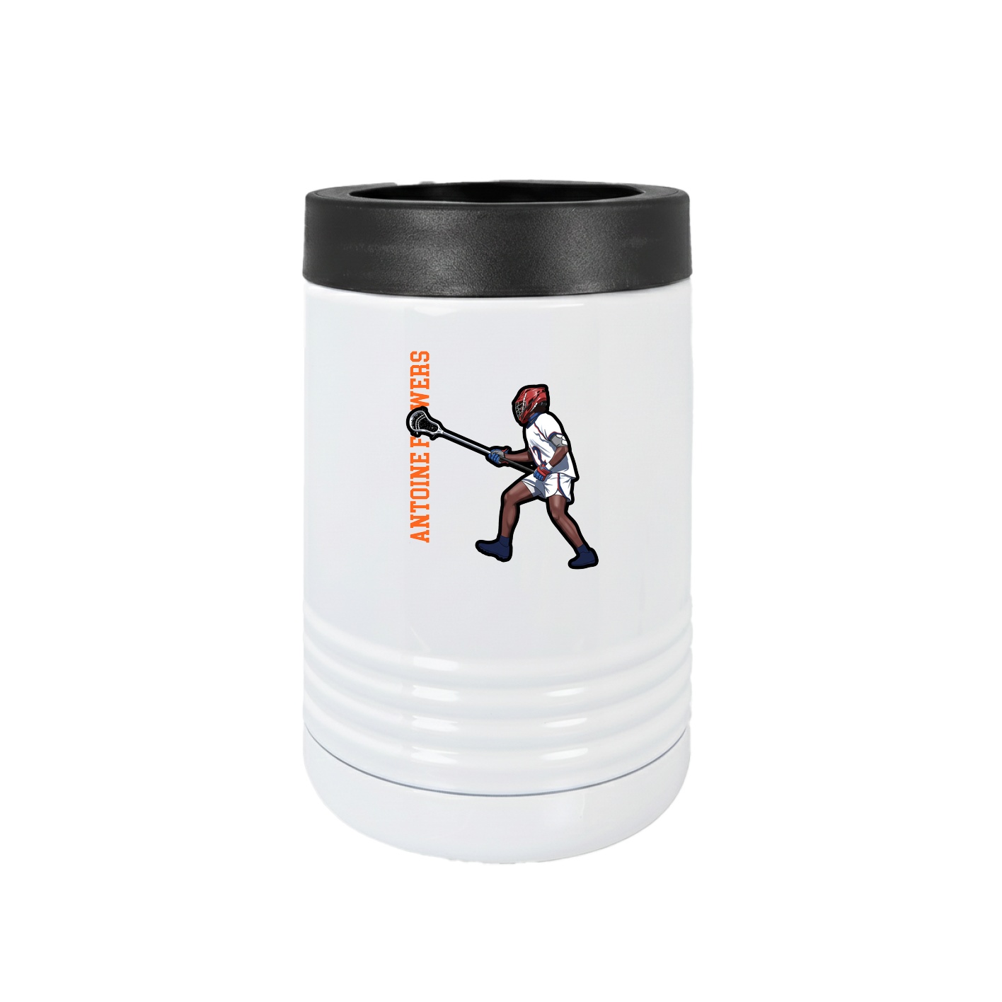 Beverage Holder — Name Vertical in White