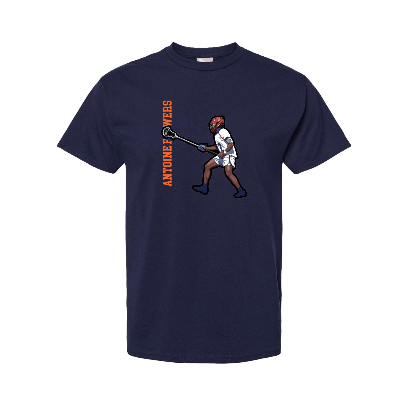 Tee — Name Vertical in Navy