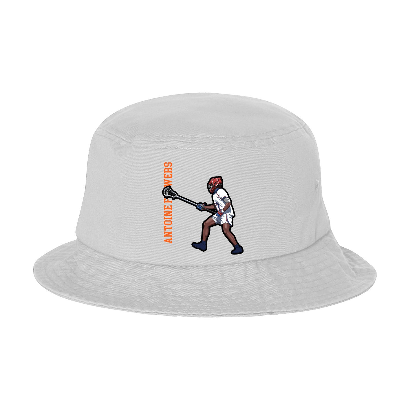 Bucket Cap — Name Vertical in White