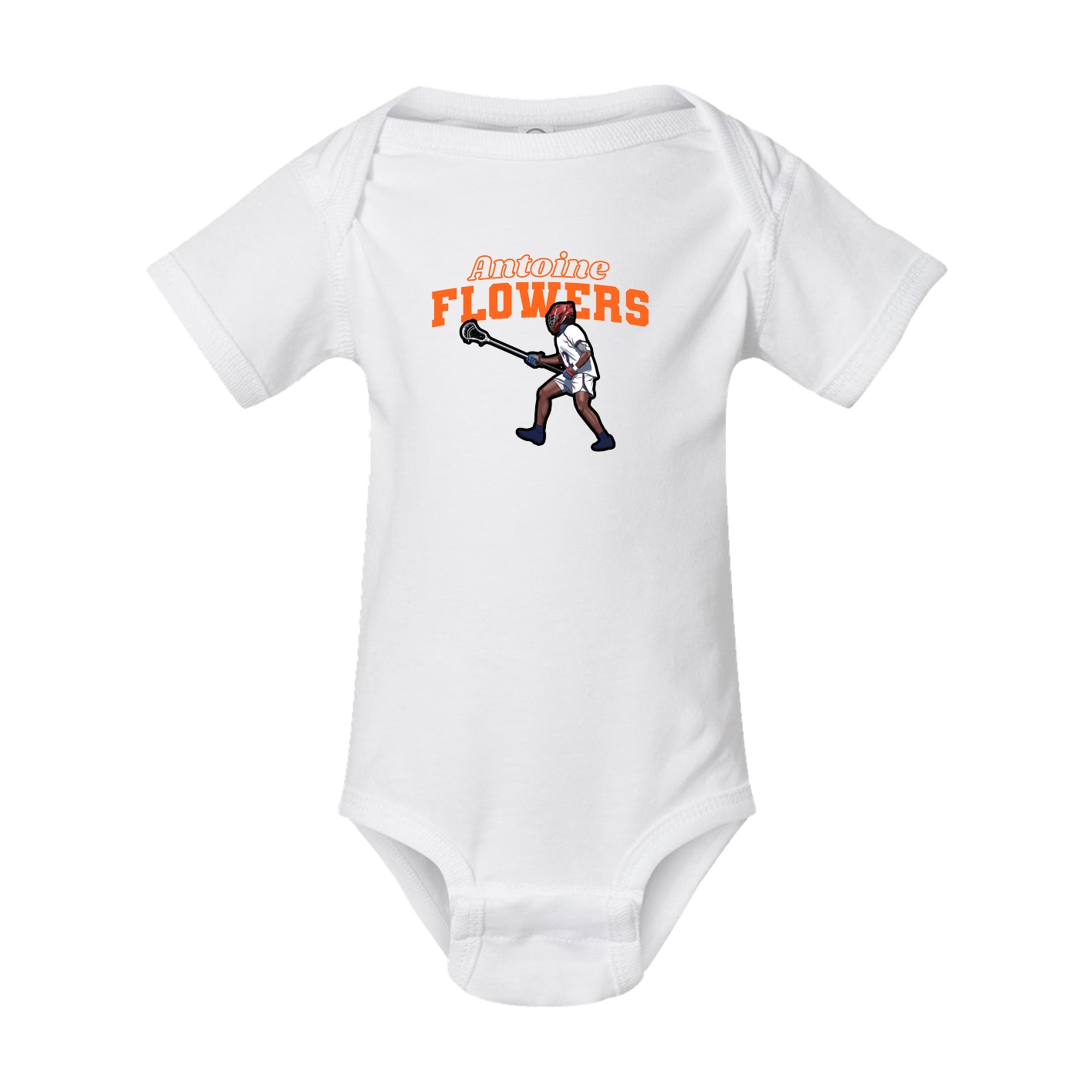 Baby Onesie — Name Arch in White