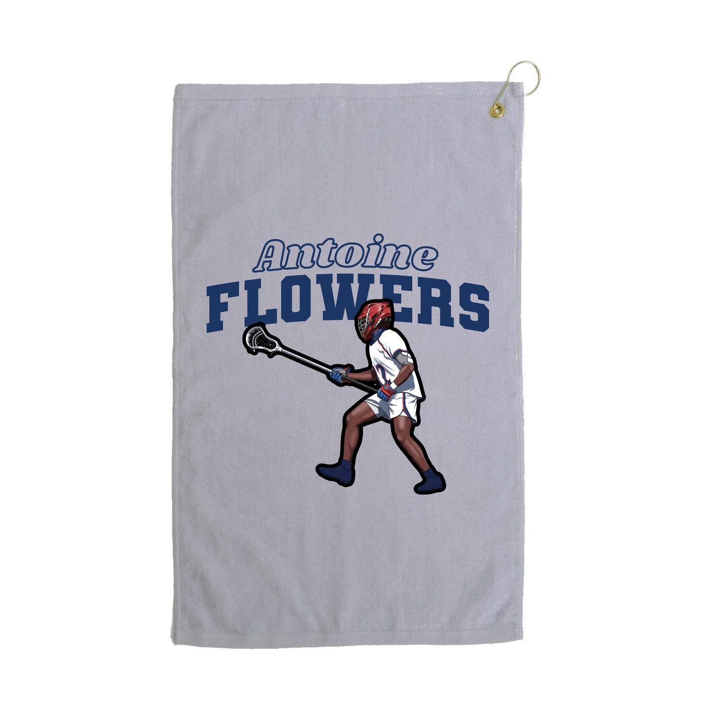 Golf Towel — Name Arch in Grey