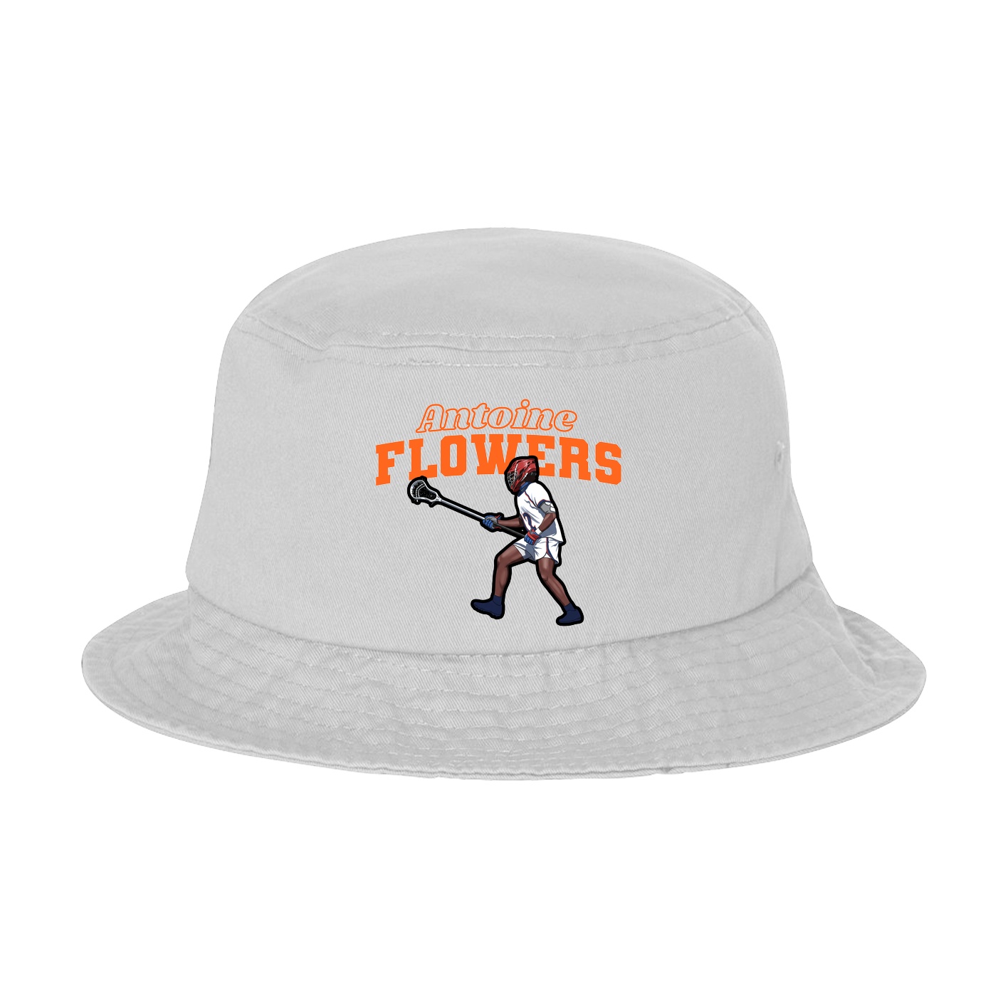 Bucket Cap — Name Arch in White