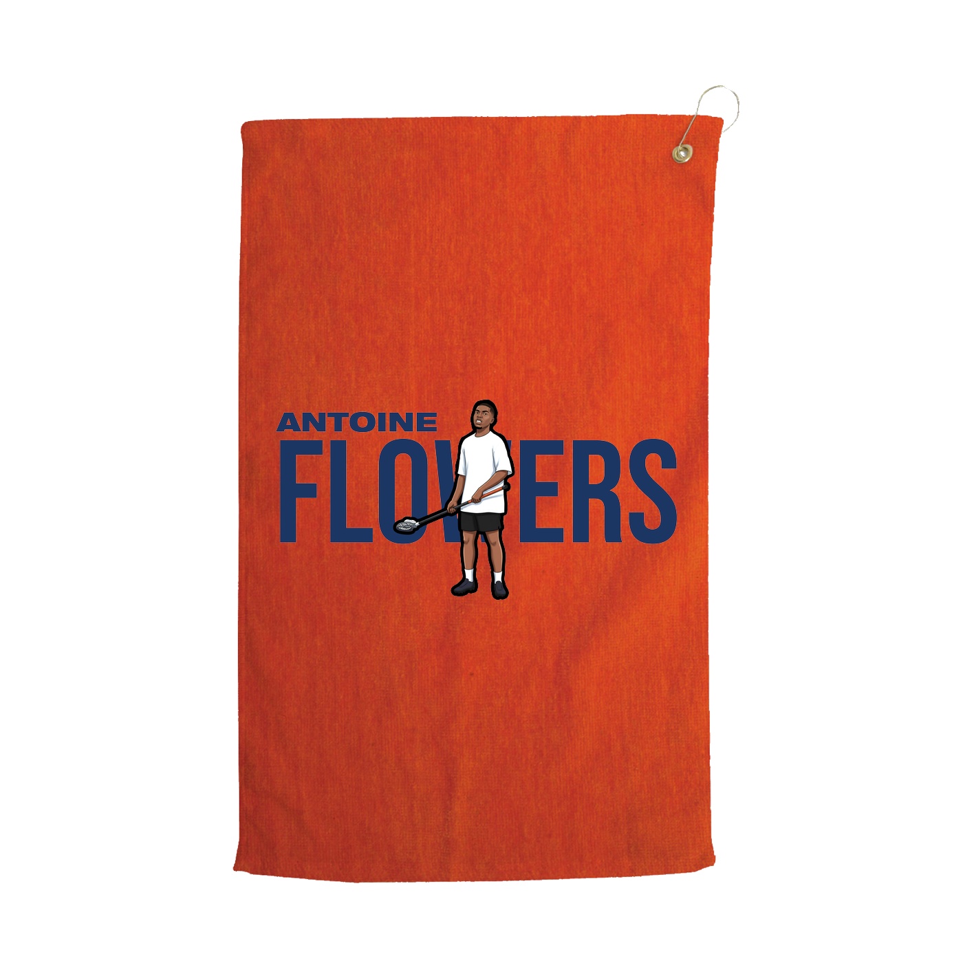 Golf Towel — Player Name in Orange