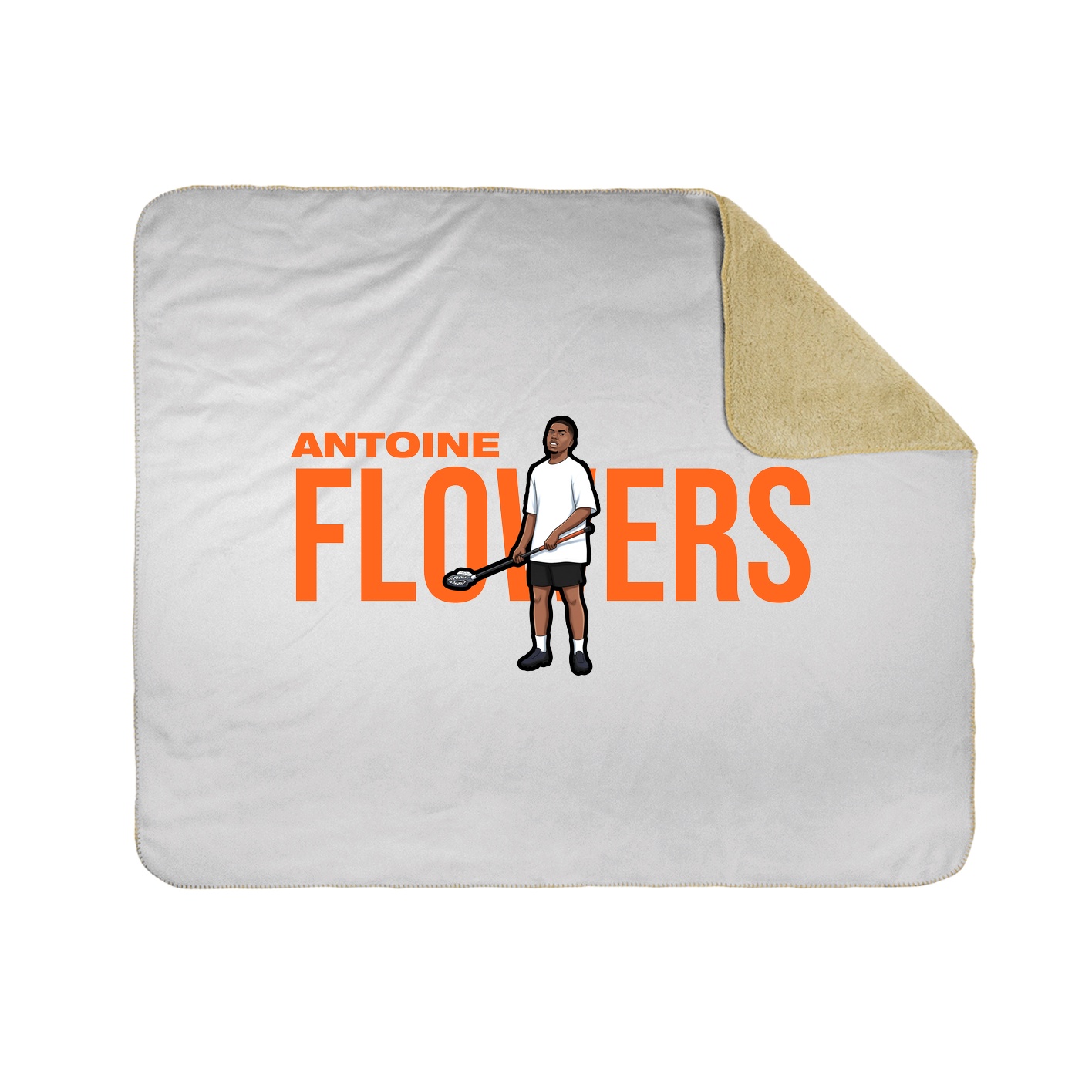 Throw Blanket — Player Name in White