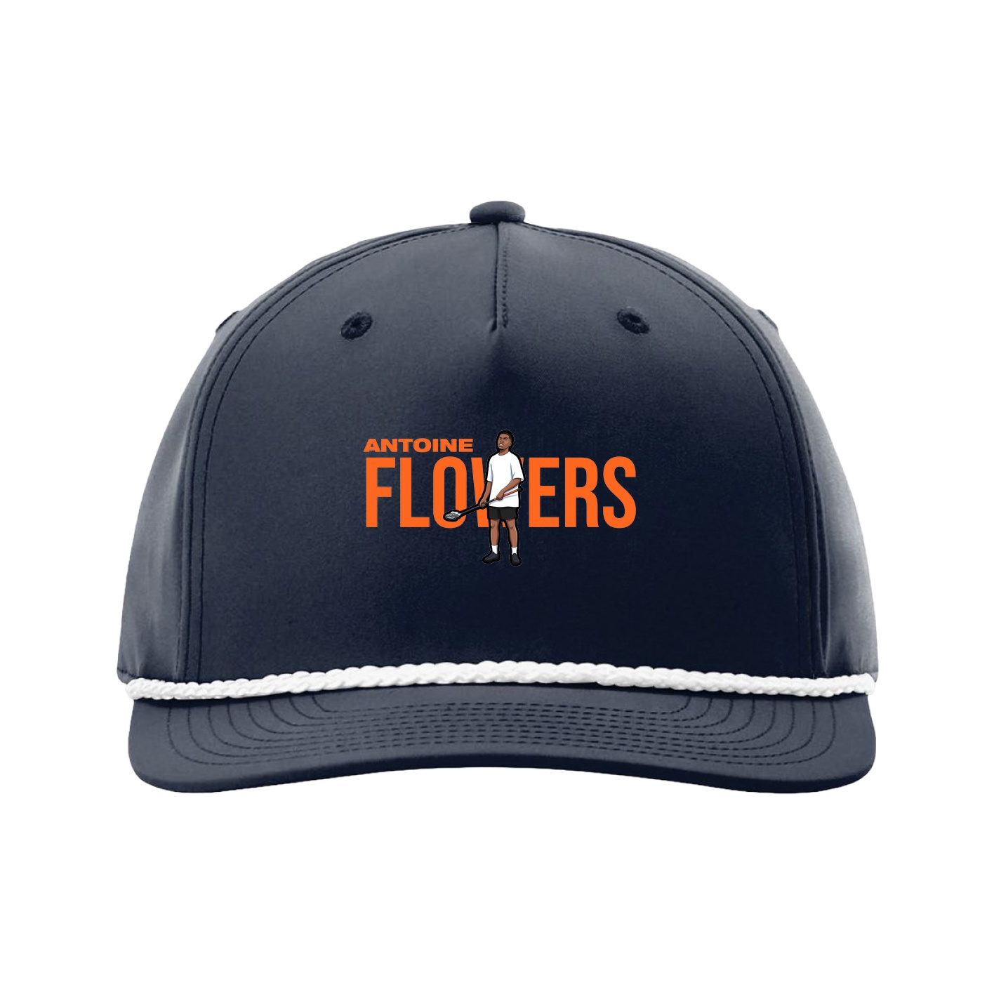 Five-Panel Classic Rope Cap — Player Name in Navy