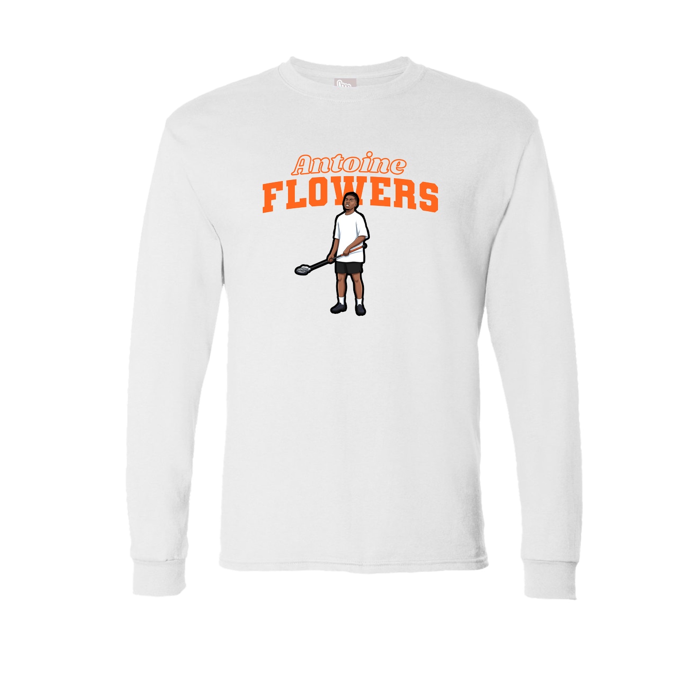 Long Sleeve Tee — Name Arch in White