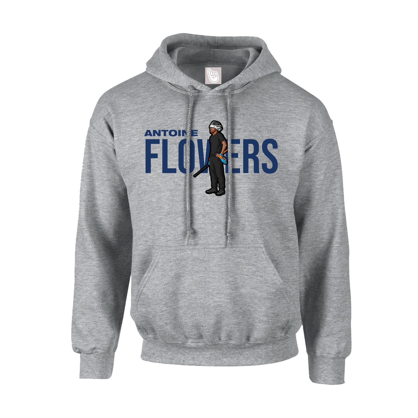 Youth Hoodie — Player Name in Grey
