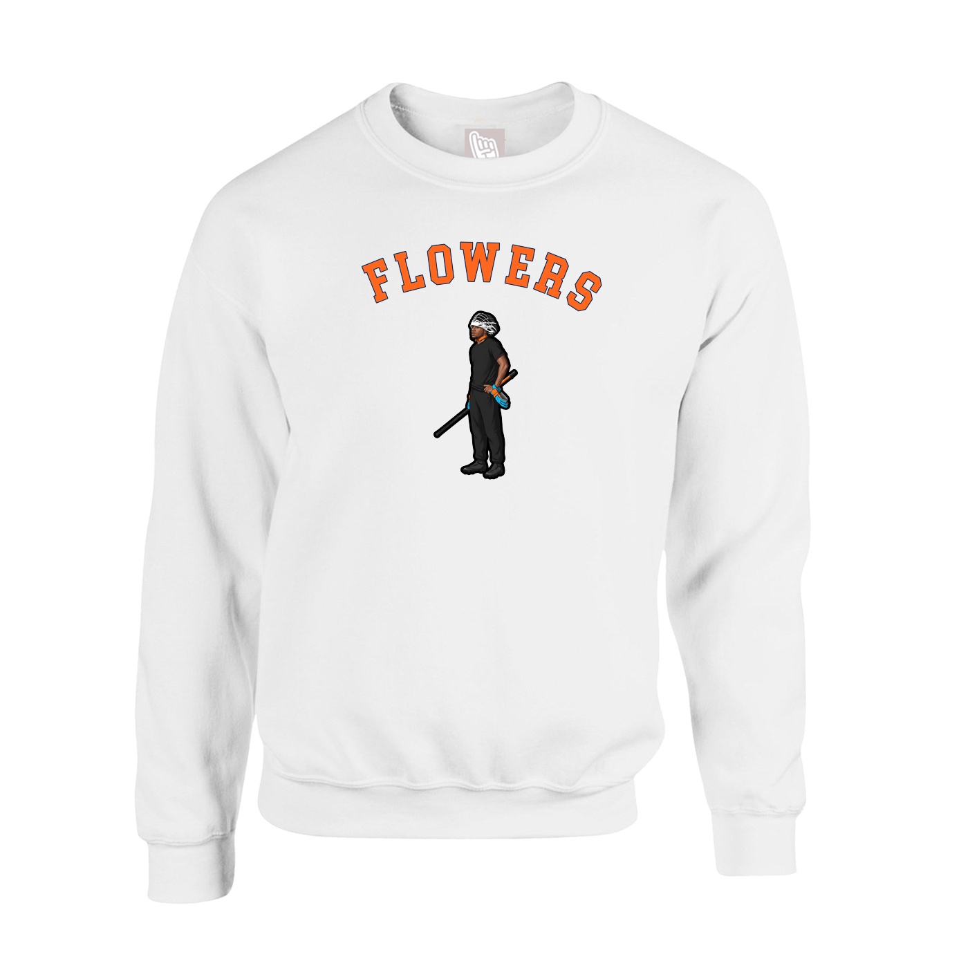 Fleece Crew — Shirsey Arch in White