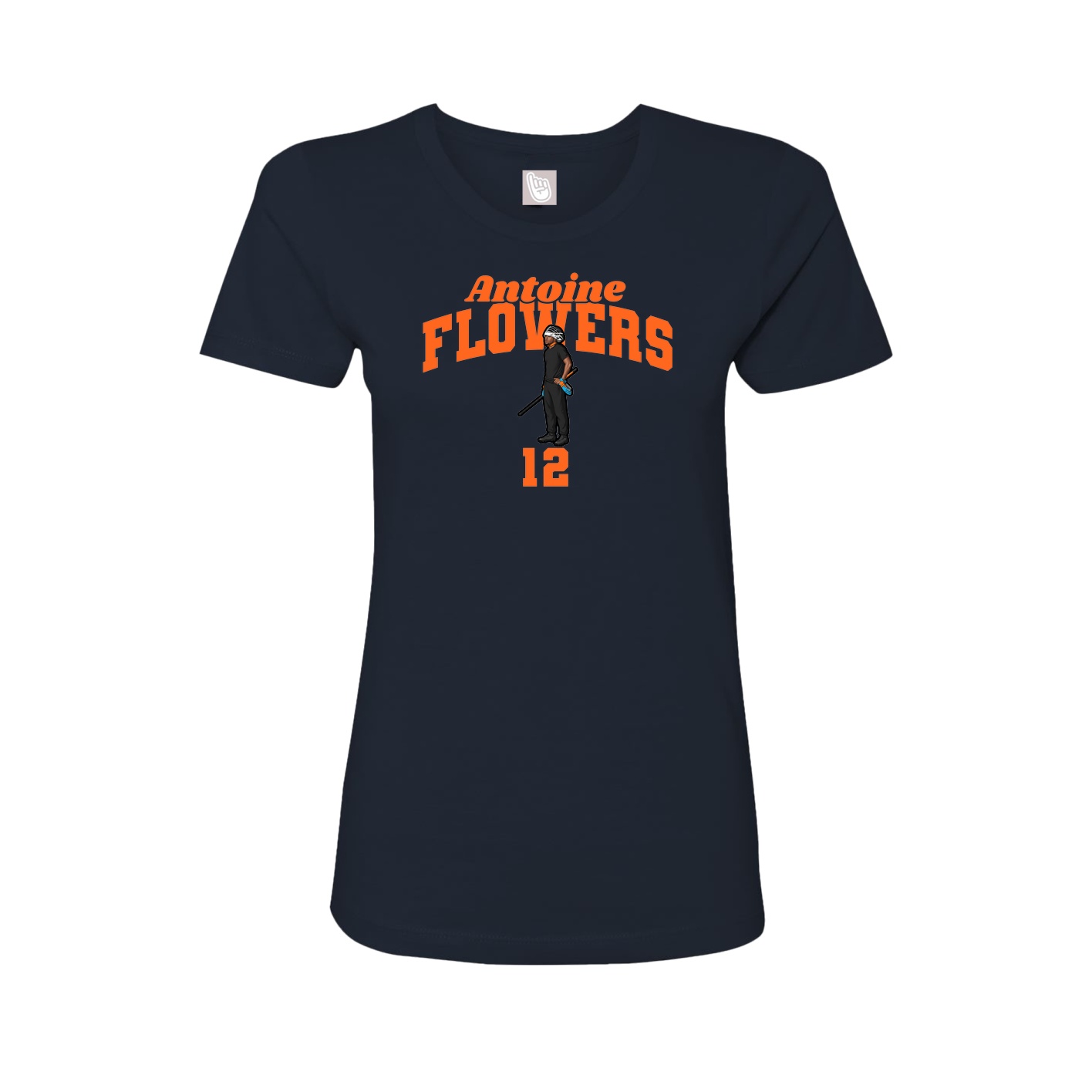 Fitted Women's Tee — Signature Arch in Navy