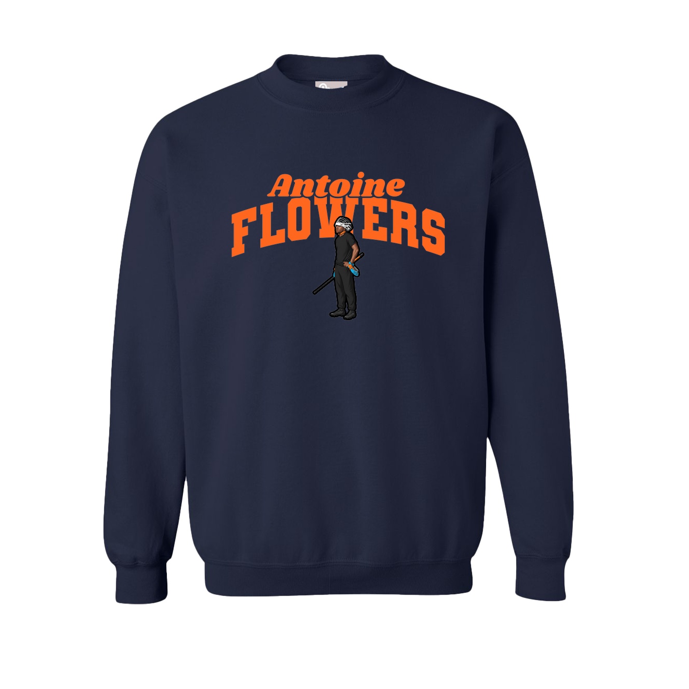Fleece Crew — Signature Arch in Navy