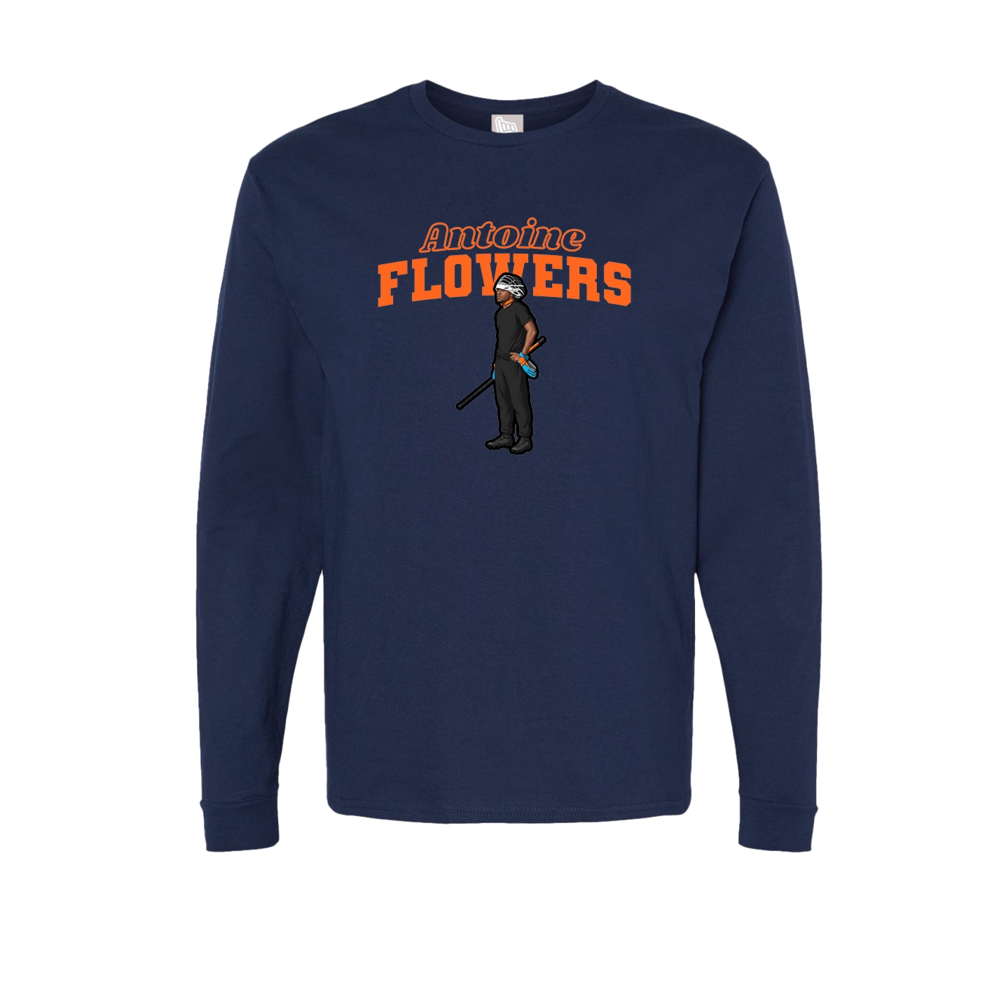 Long Sleeve Tee — Name Arch in Navy