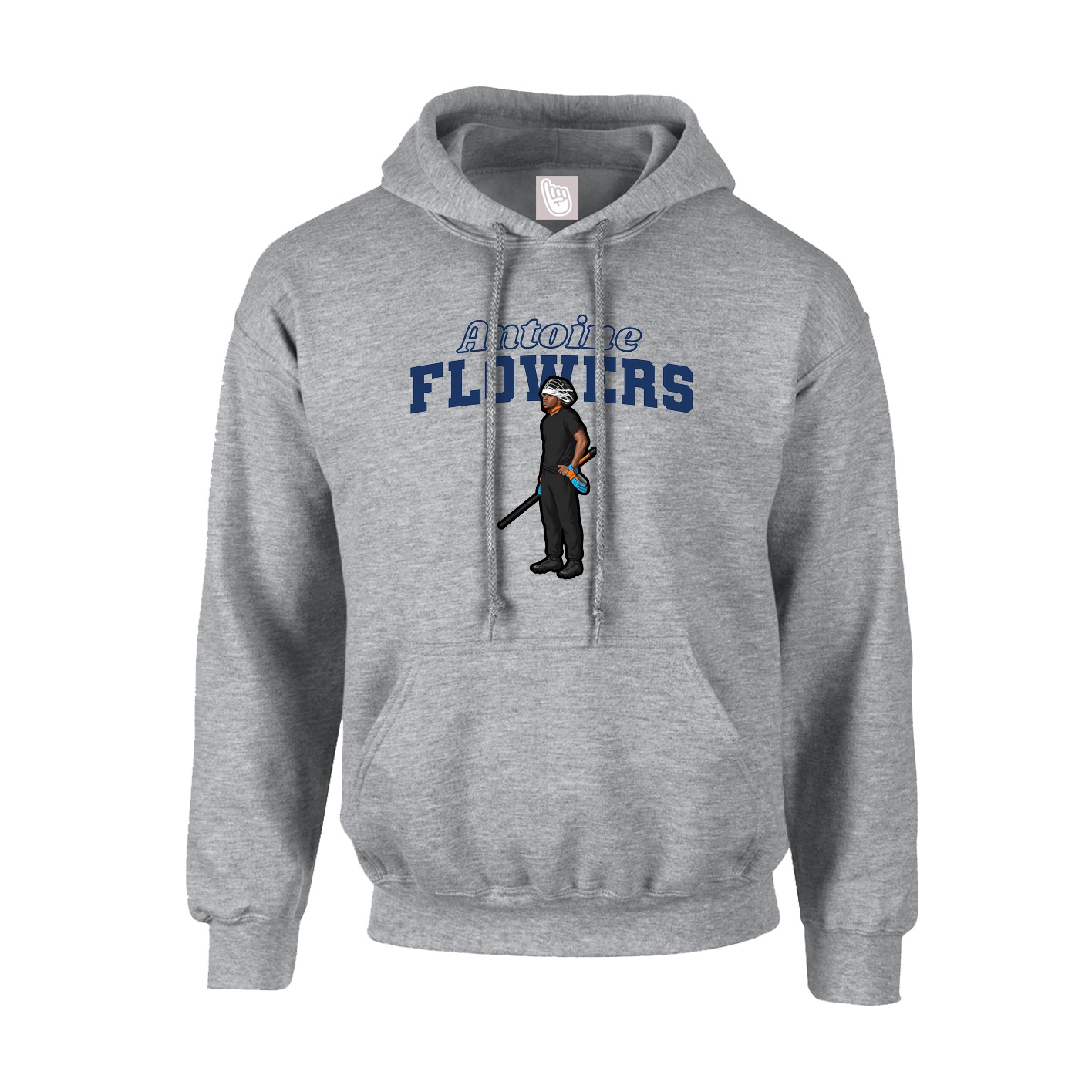 Hoodie — Name Arch in Grey