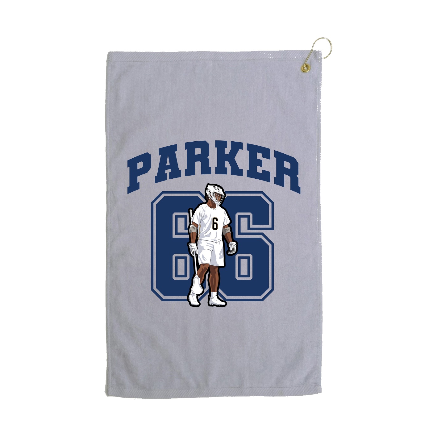 Golf Towel — Number in Grey