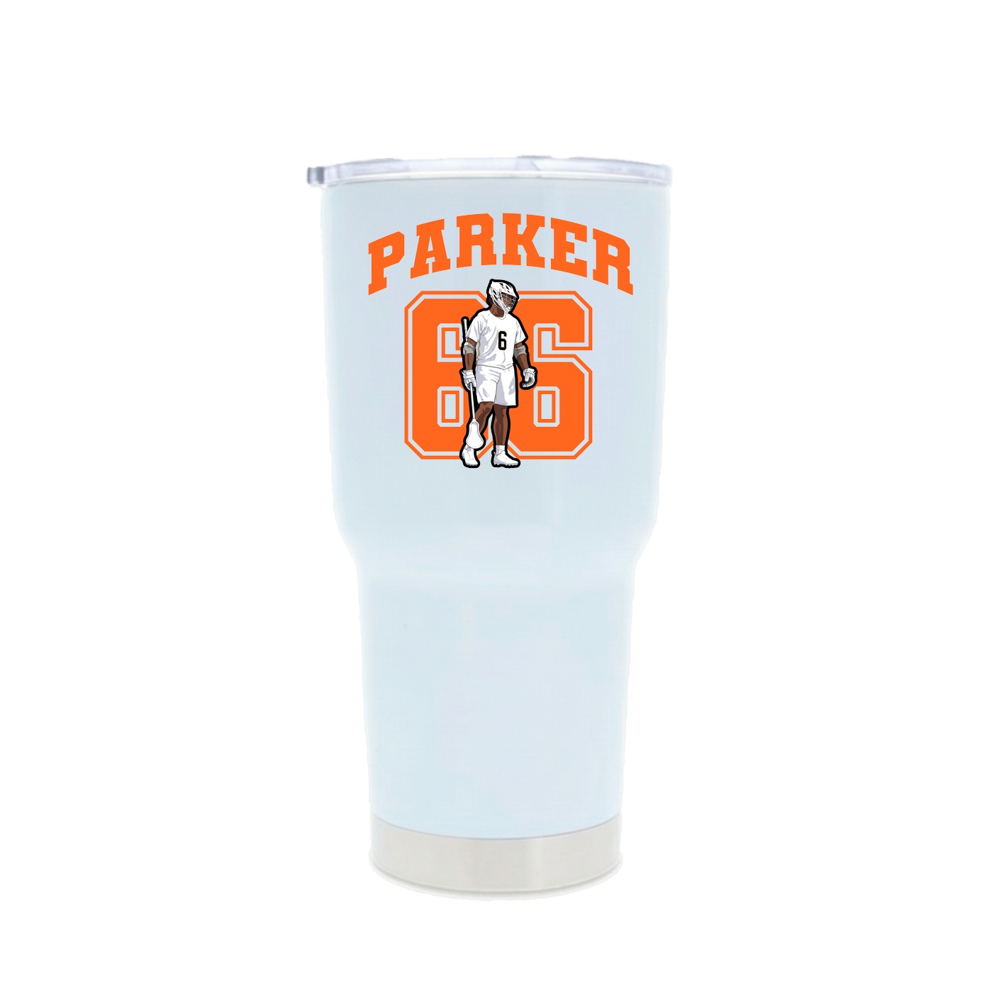 30oz Stainless Steel Tumbler — Number in White