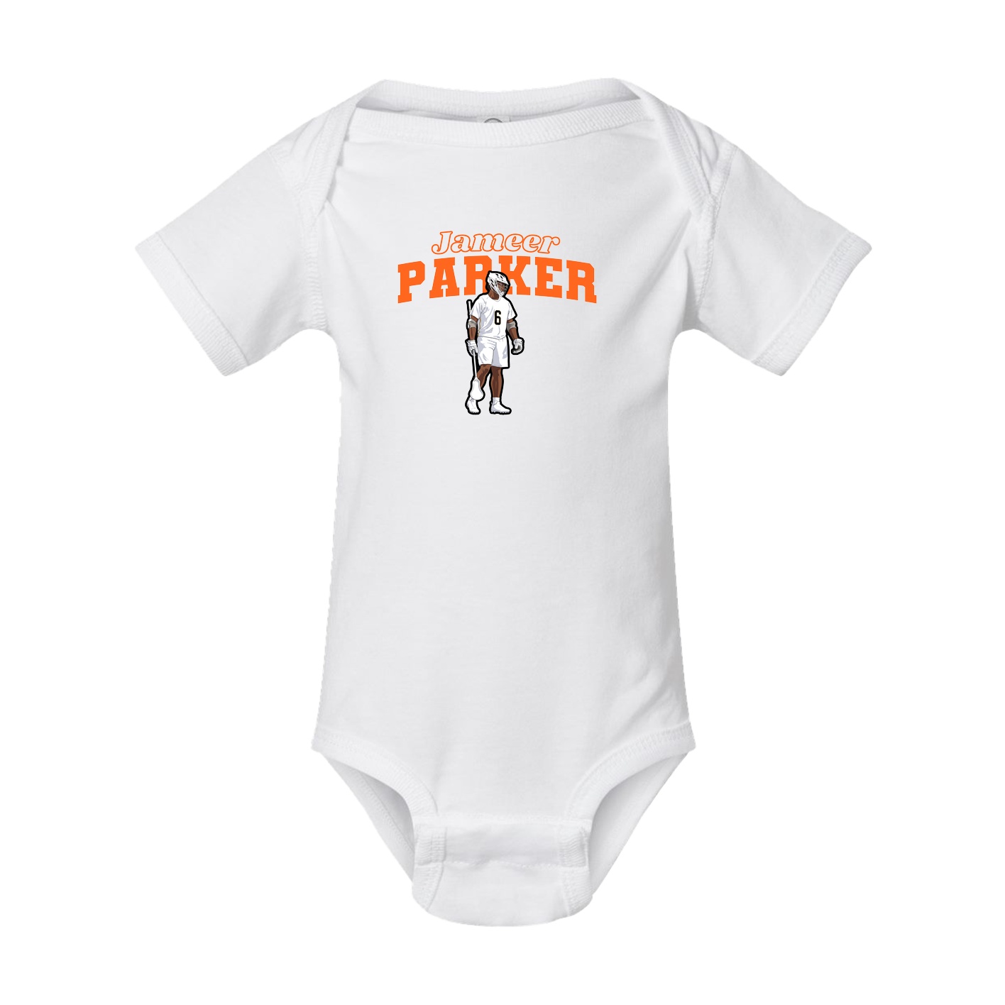 Baby Onesie — Name Arch in White