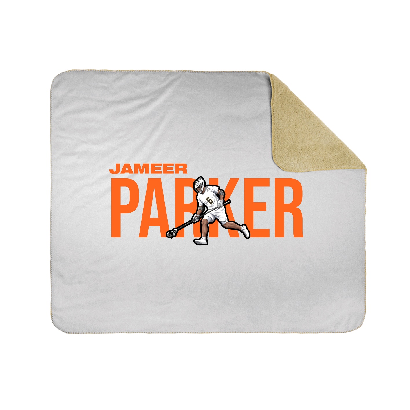 Throw Blanket — Player Name in White