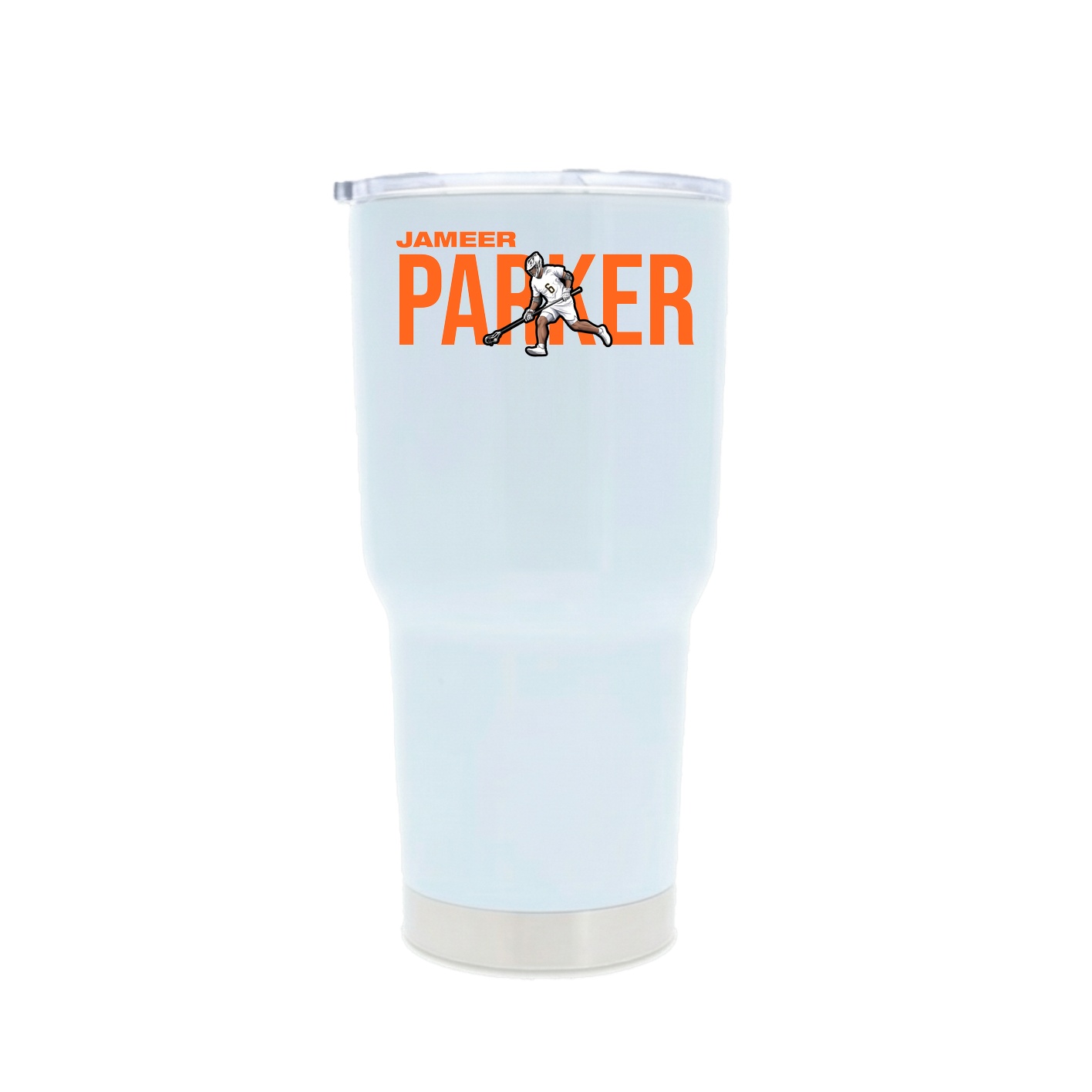 30oz Stainless Steel Tumbler — Player Name in White