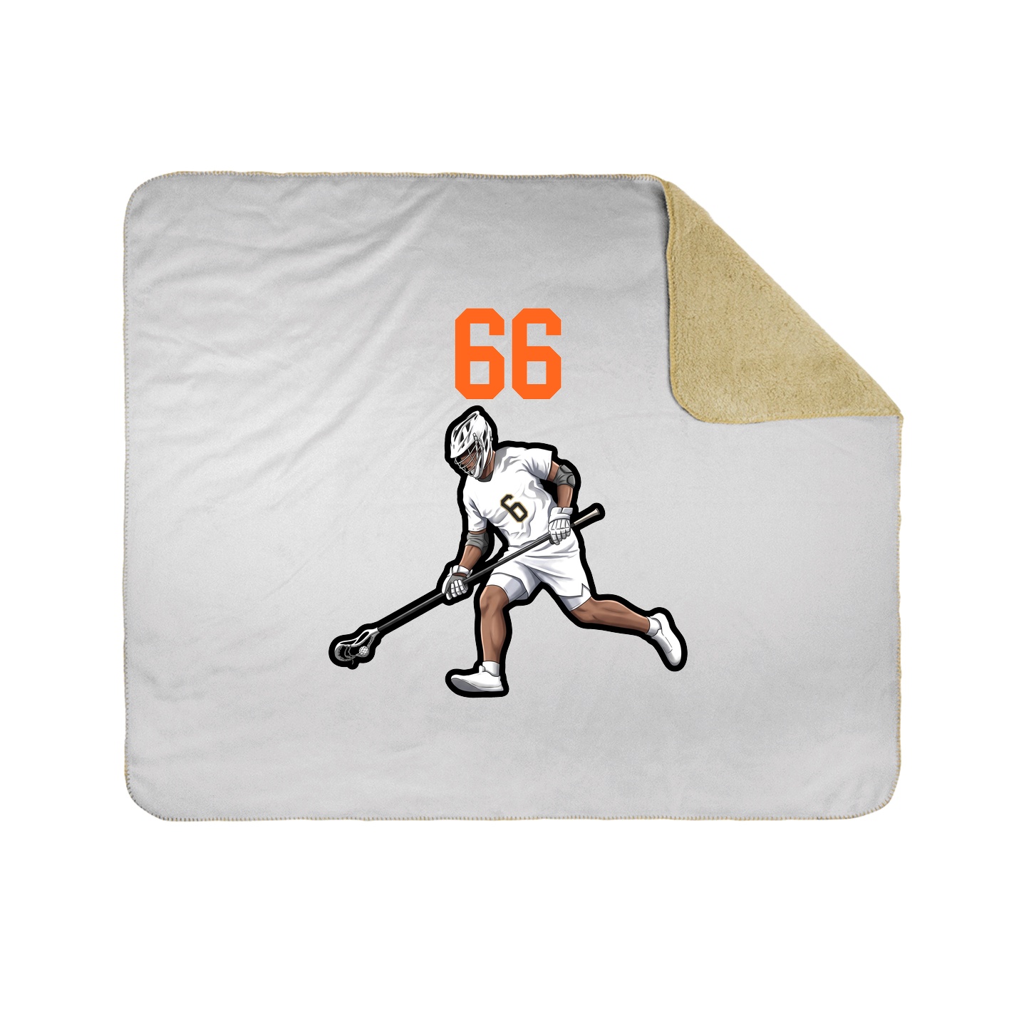 Throw Blanket — Number Top in White