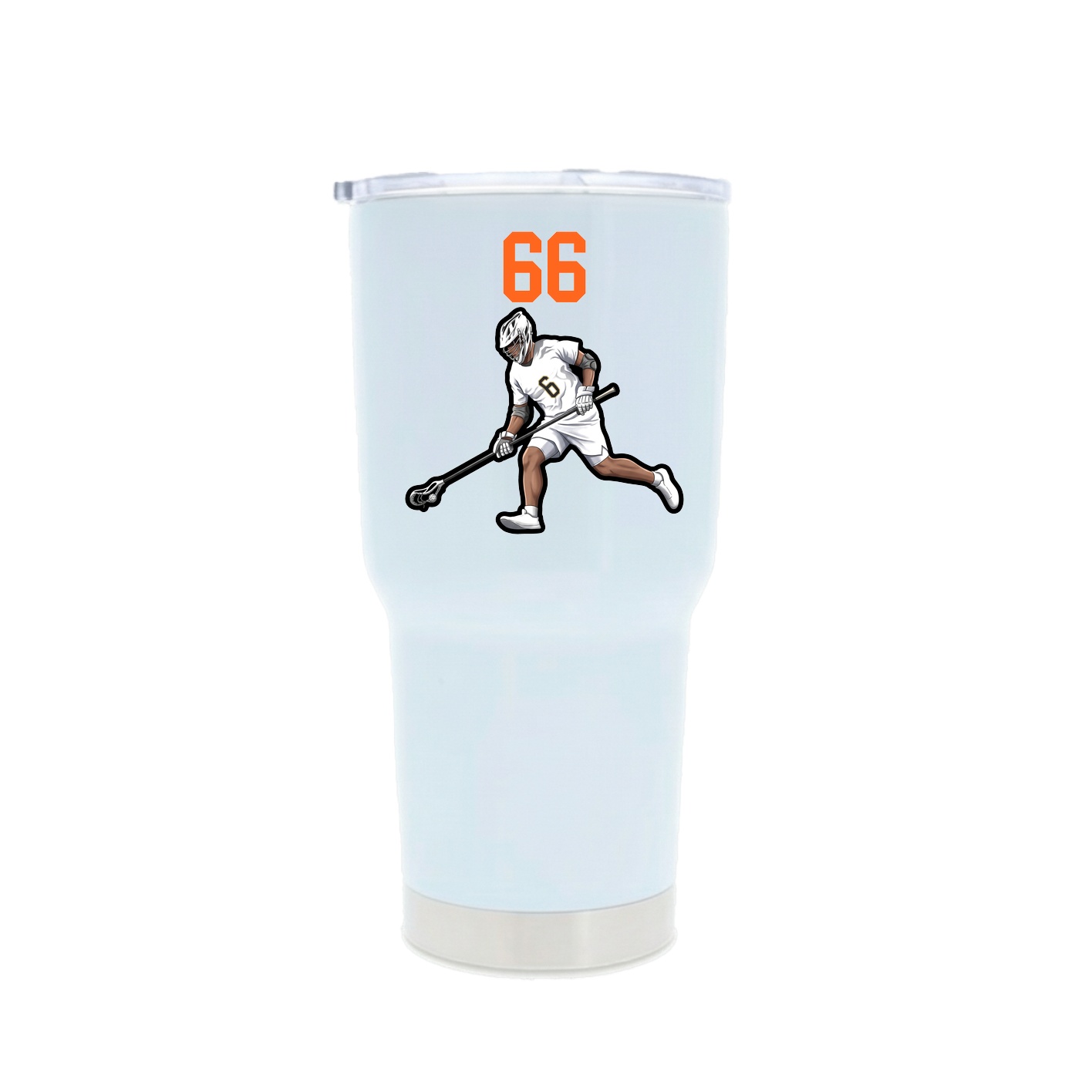 30oz Stainless Steel Tumbler — Number Top in White