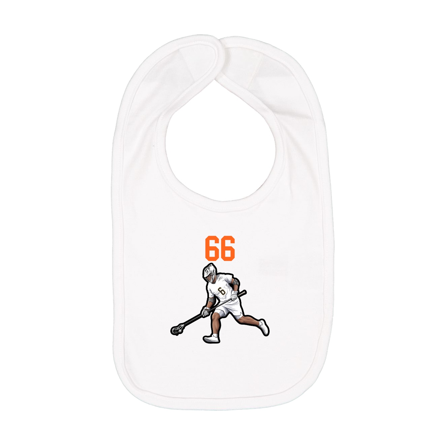 Infant Bib — Number Top in White