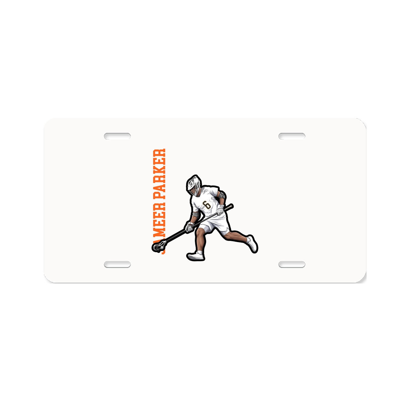 License Plate — Name Vertical in Classic