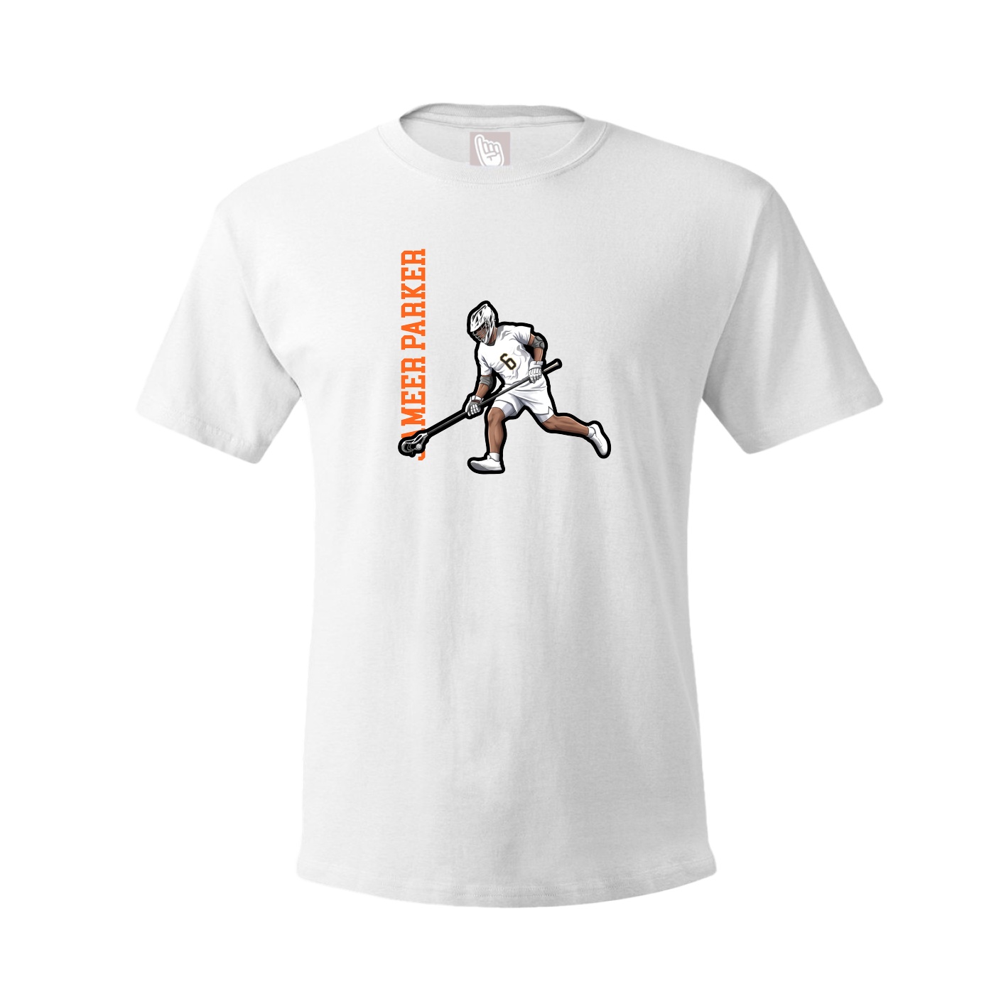 Tee — Name Vertical in White