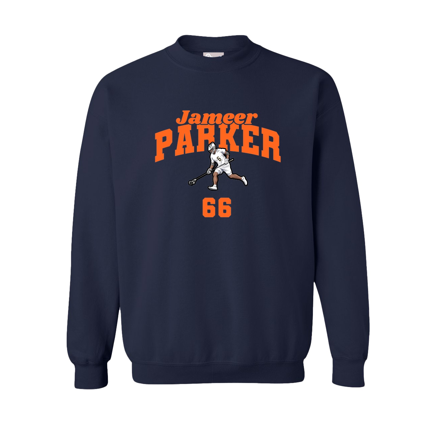 Fleece Crew — Signature Arch in Navy