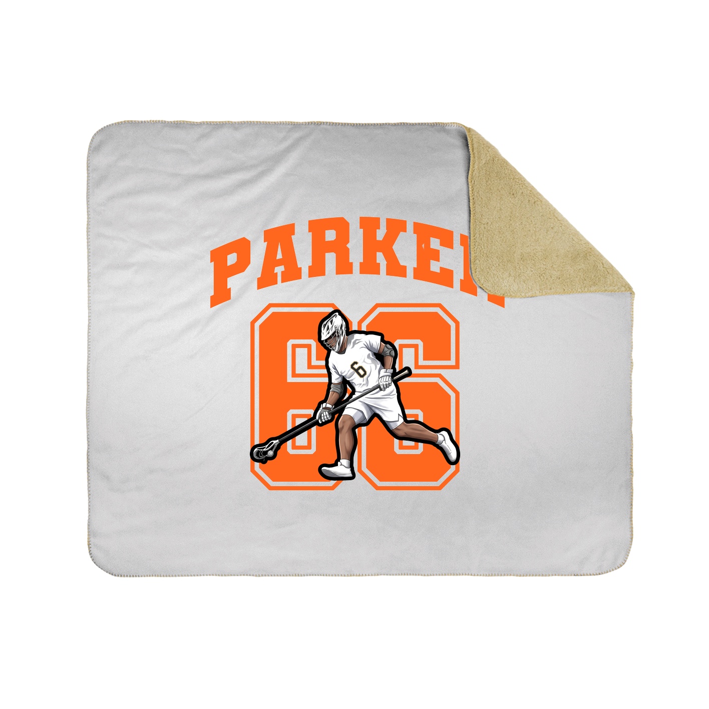 Throw Blanket — Number in White