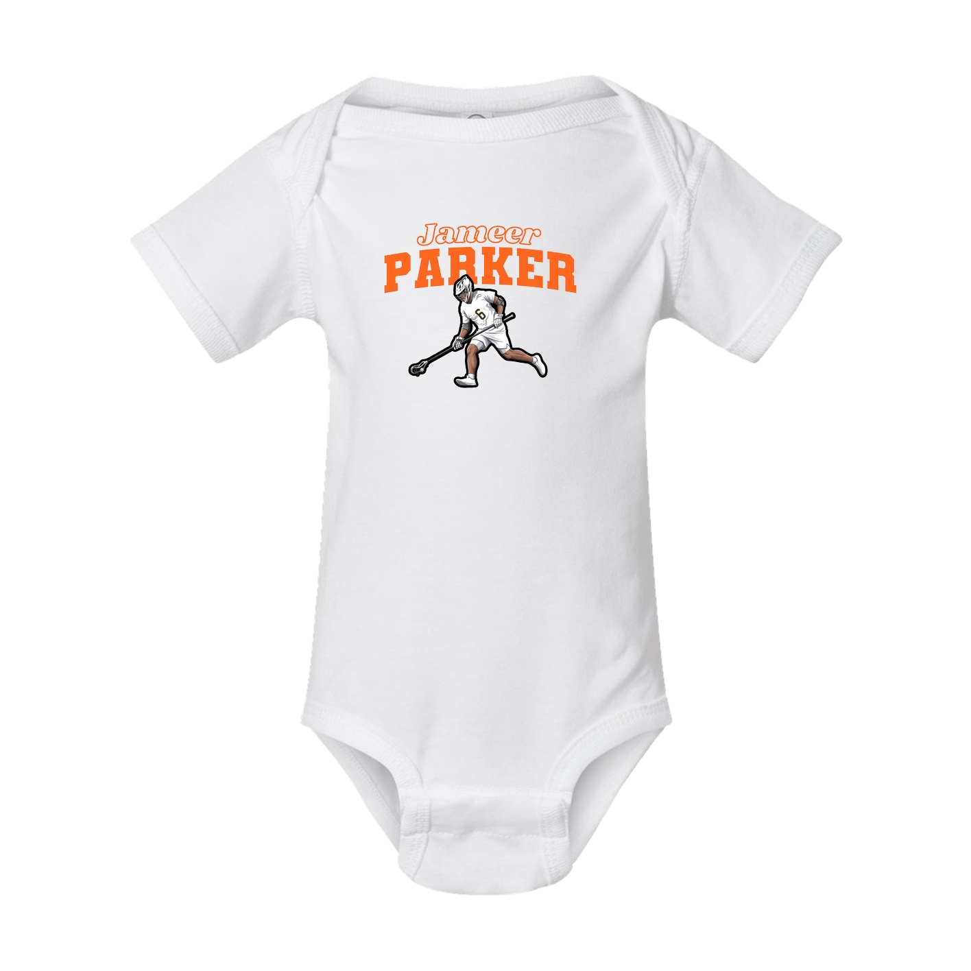 Baby Onesie — Name Arch in White