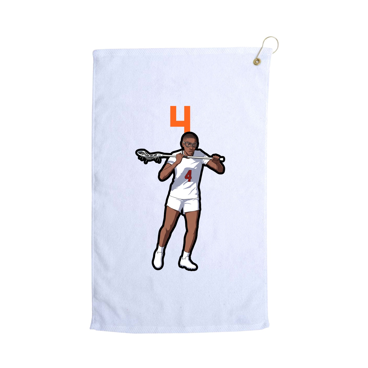 Golf Towel — Number Top in White