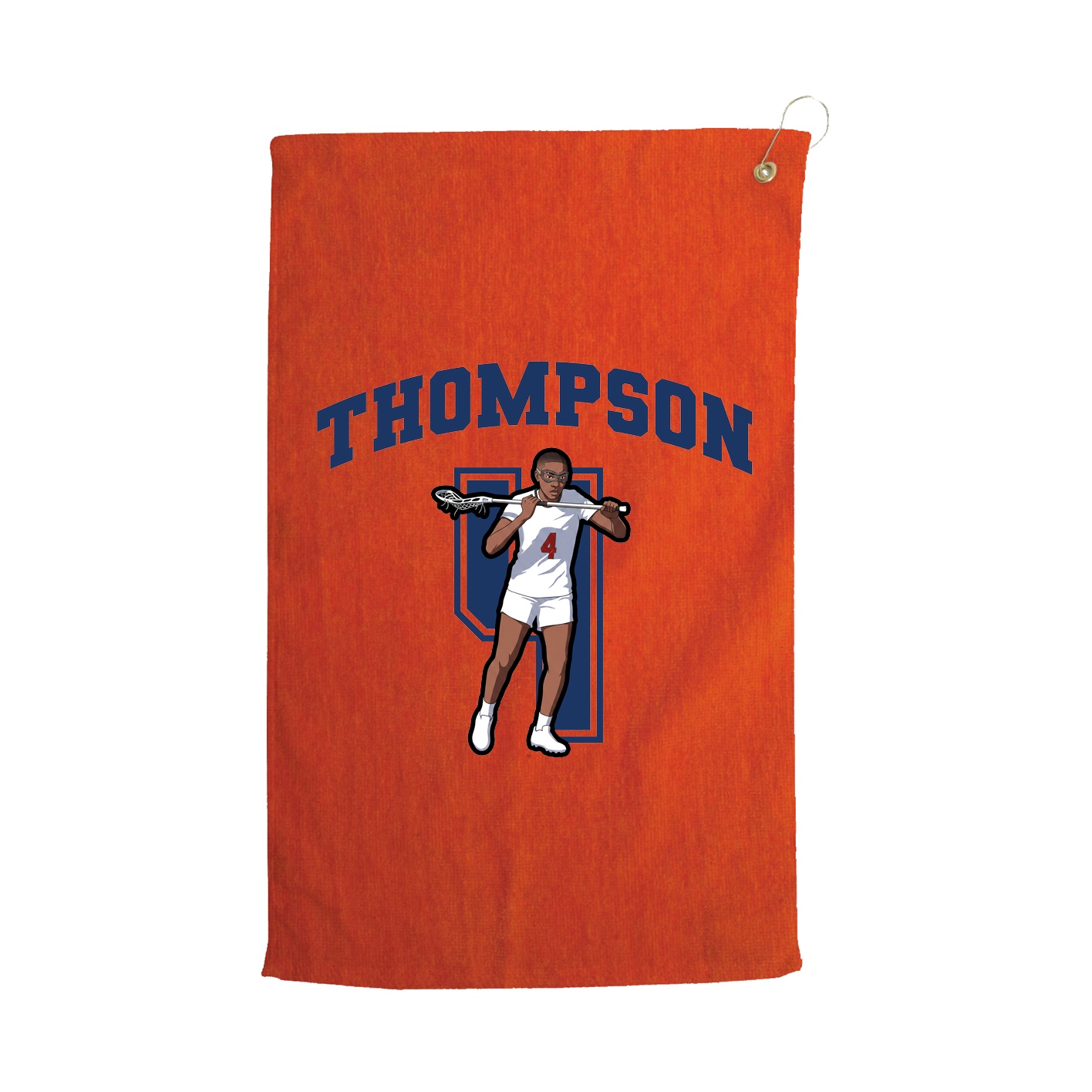 Golf Towel — Number in Orange