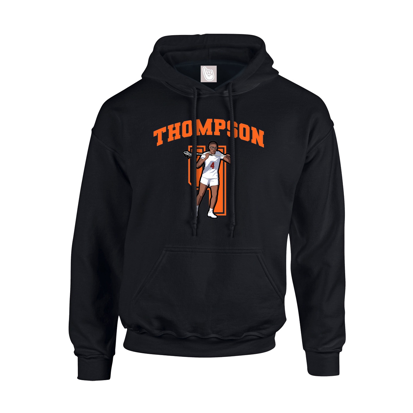 Youth Hoodie — Number in Black