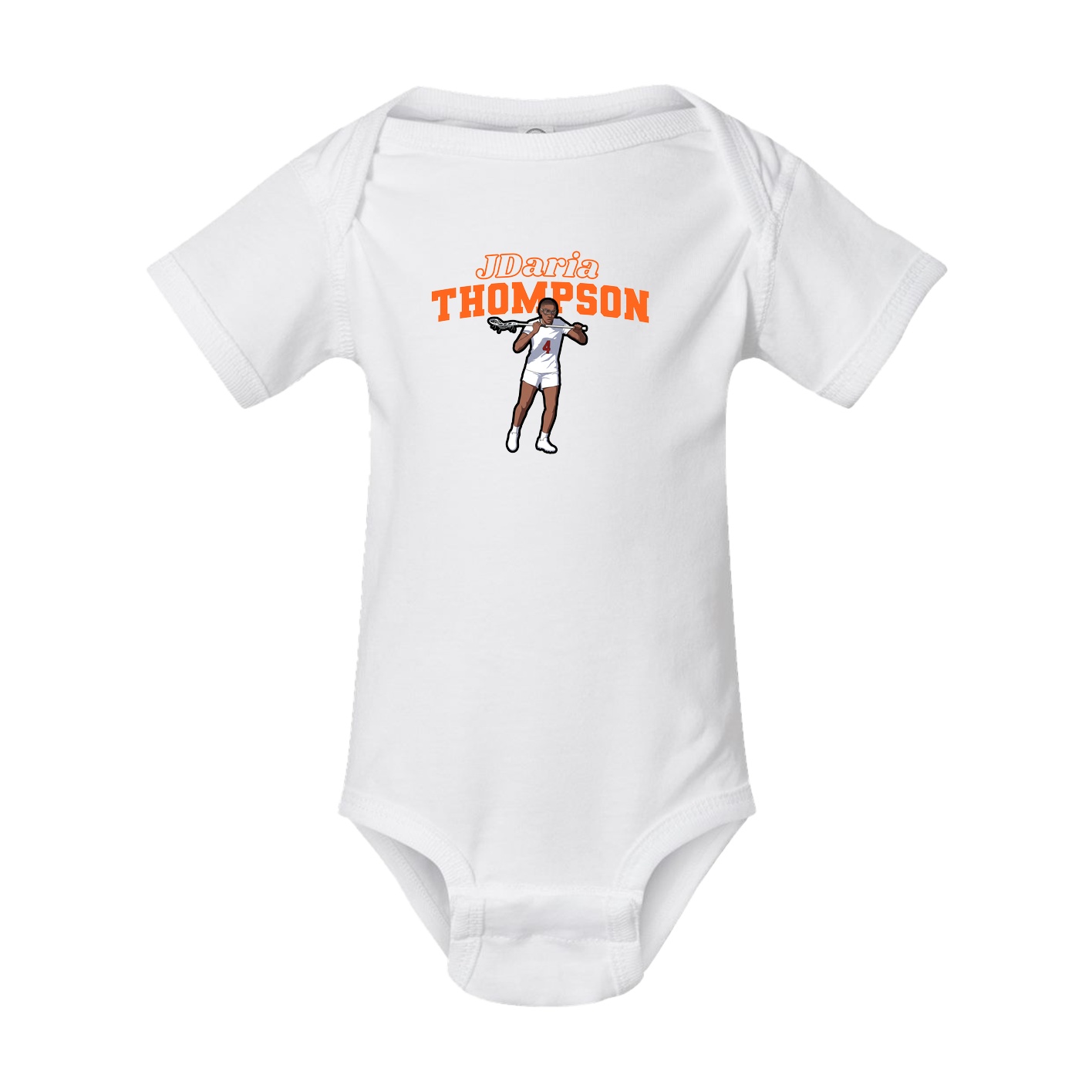 Baby Onesie — Name Arch in White