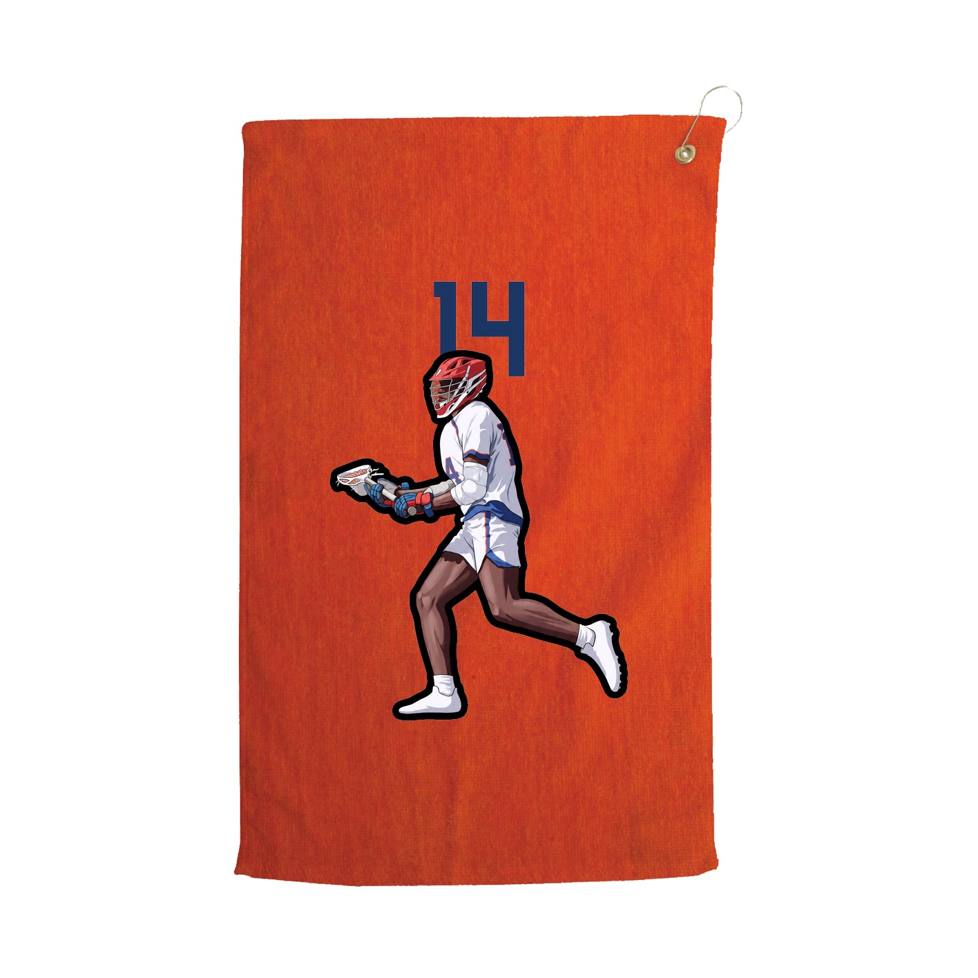Golf Towel — Number Top in Orange