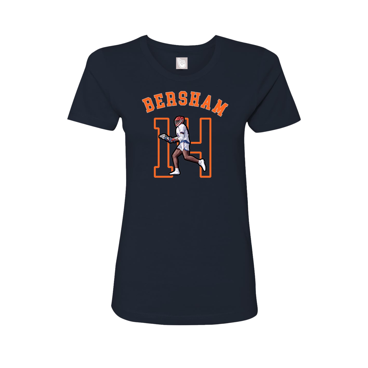 Fitted Women's Tee — Shirsey Arch in Navy
