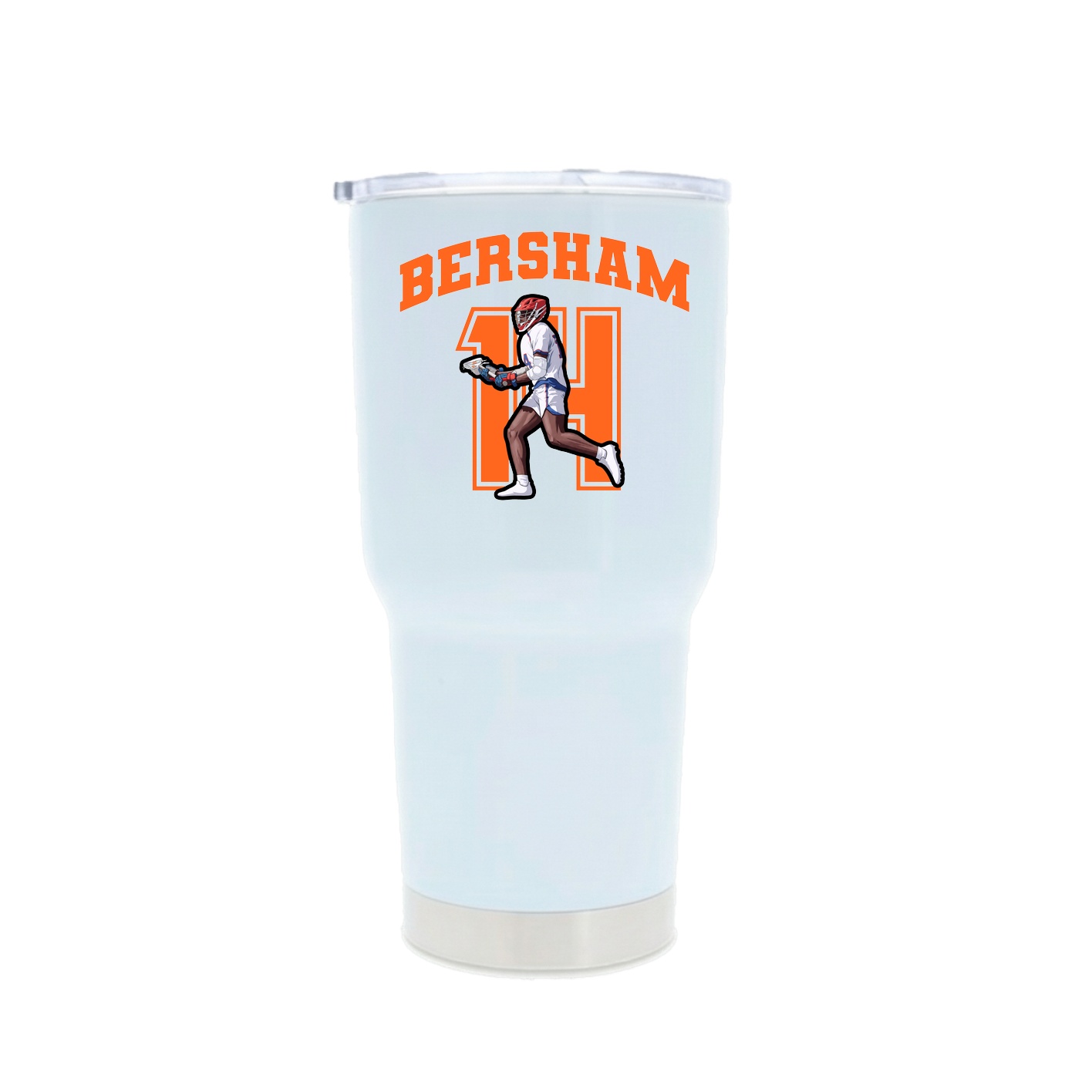 30oz Stainless Steel Tumbler — Number in White