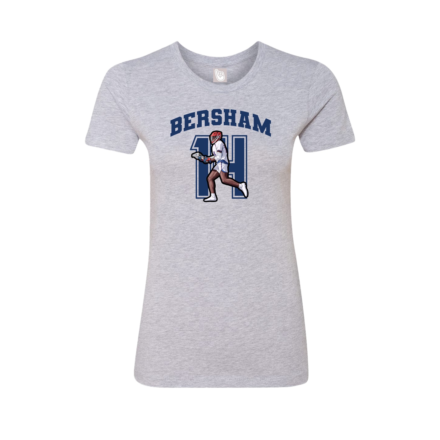 Fitted Women's Tee — Number in Grey