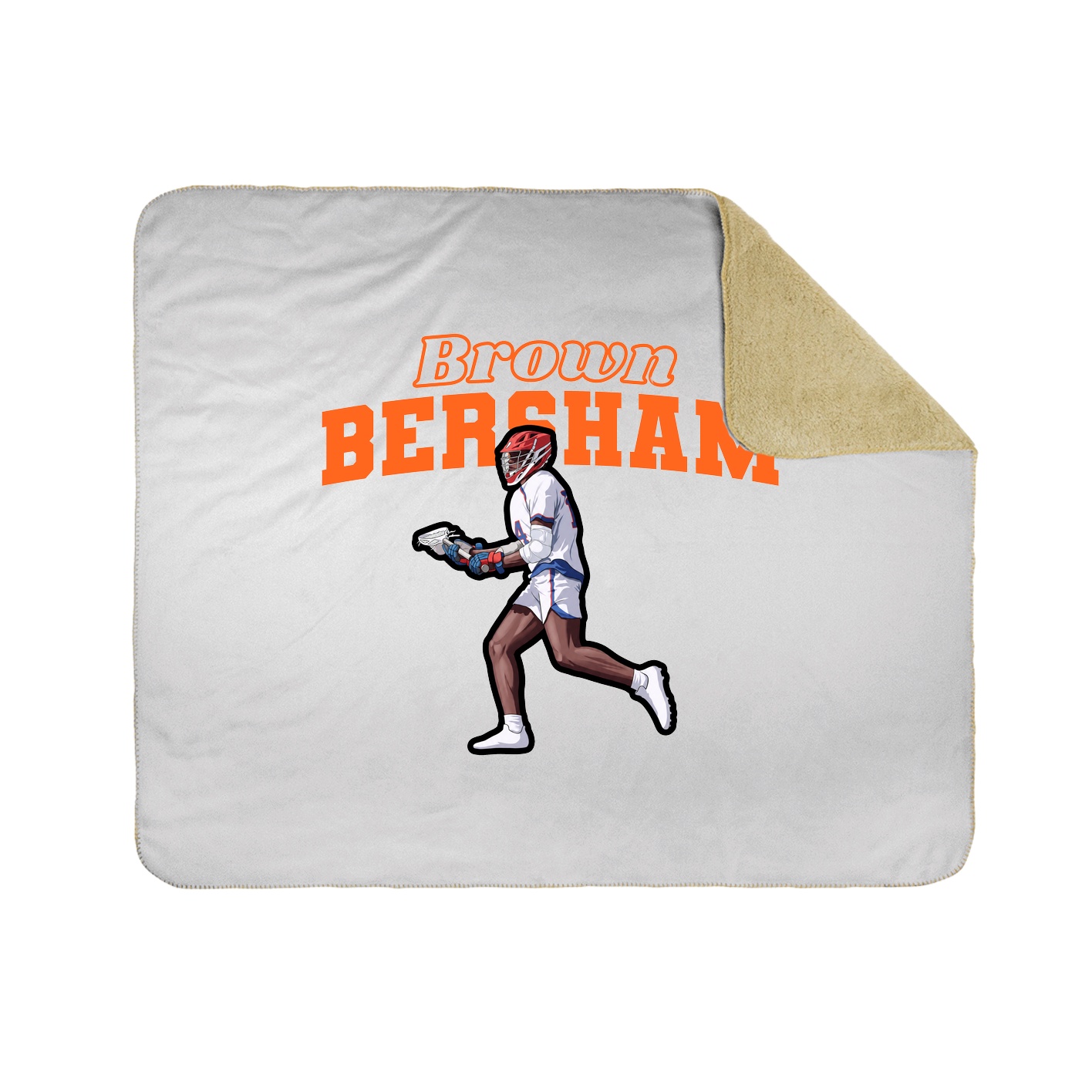 Throw Blanket — Name Arch in White