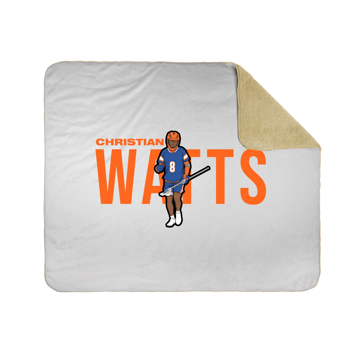 Throw Blanket — Player Name in White