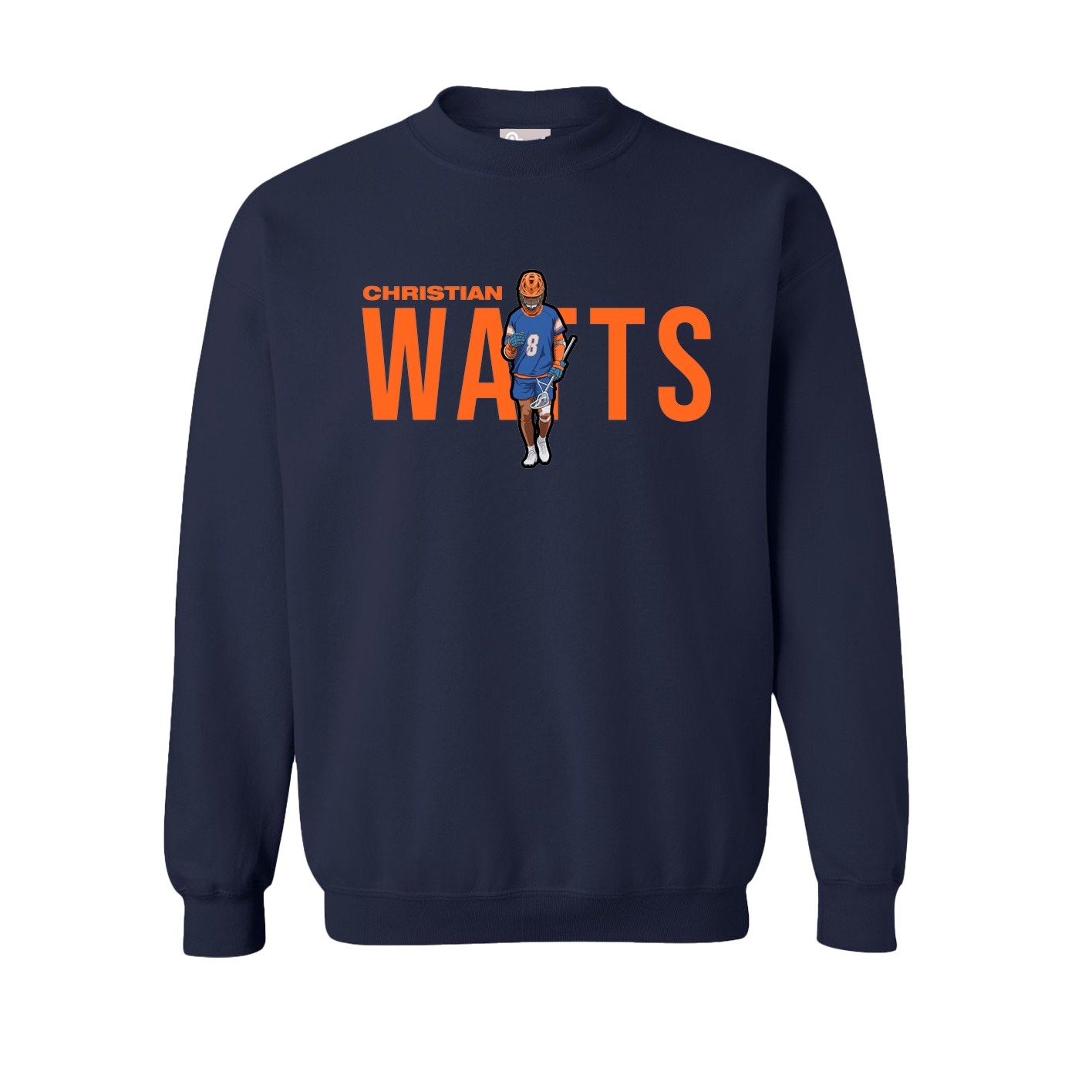 Fleece Crew — Player Name in Navy