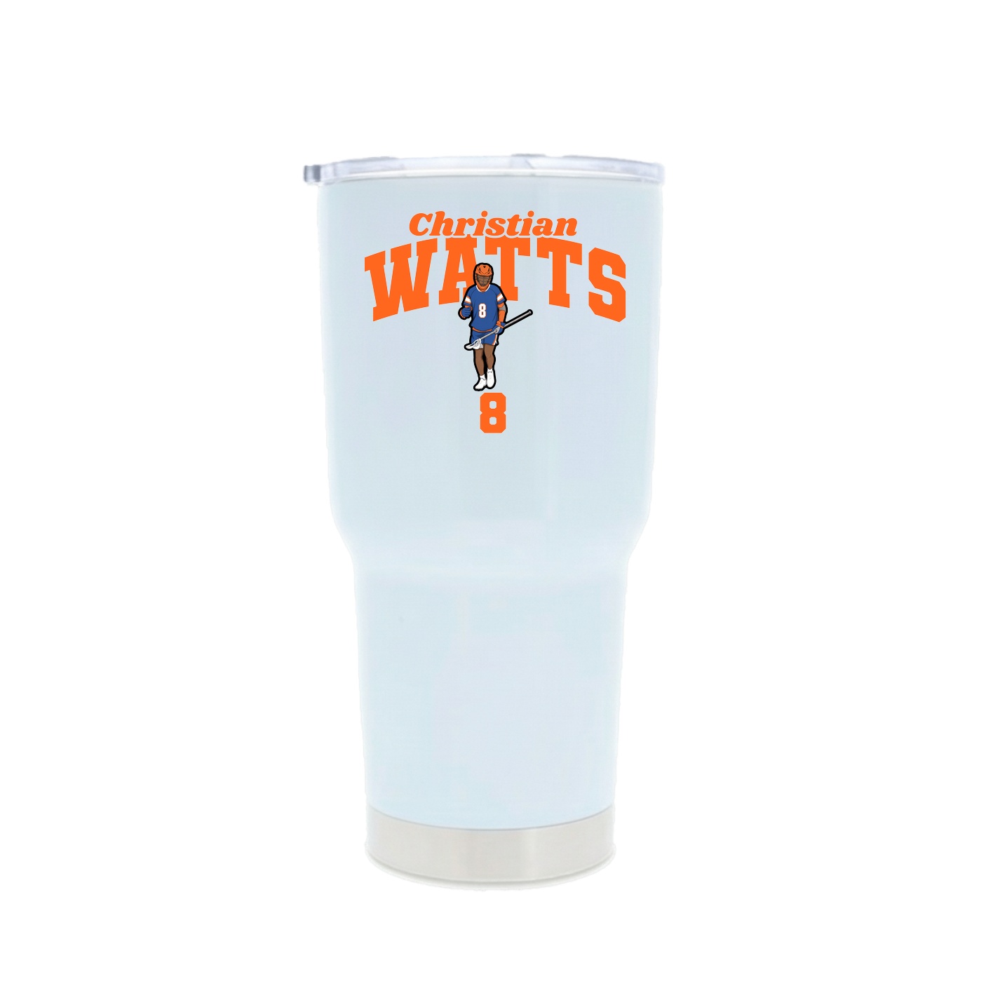 30oz Stainless Steel Tumbler — Signature Arch in White
