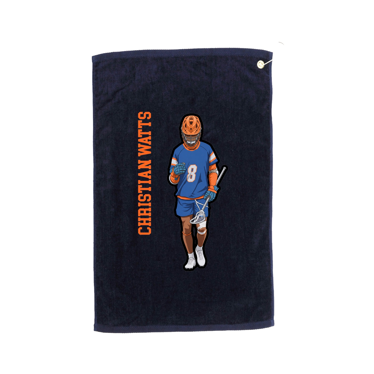Golf Towel — Name Vertical in Navy