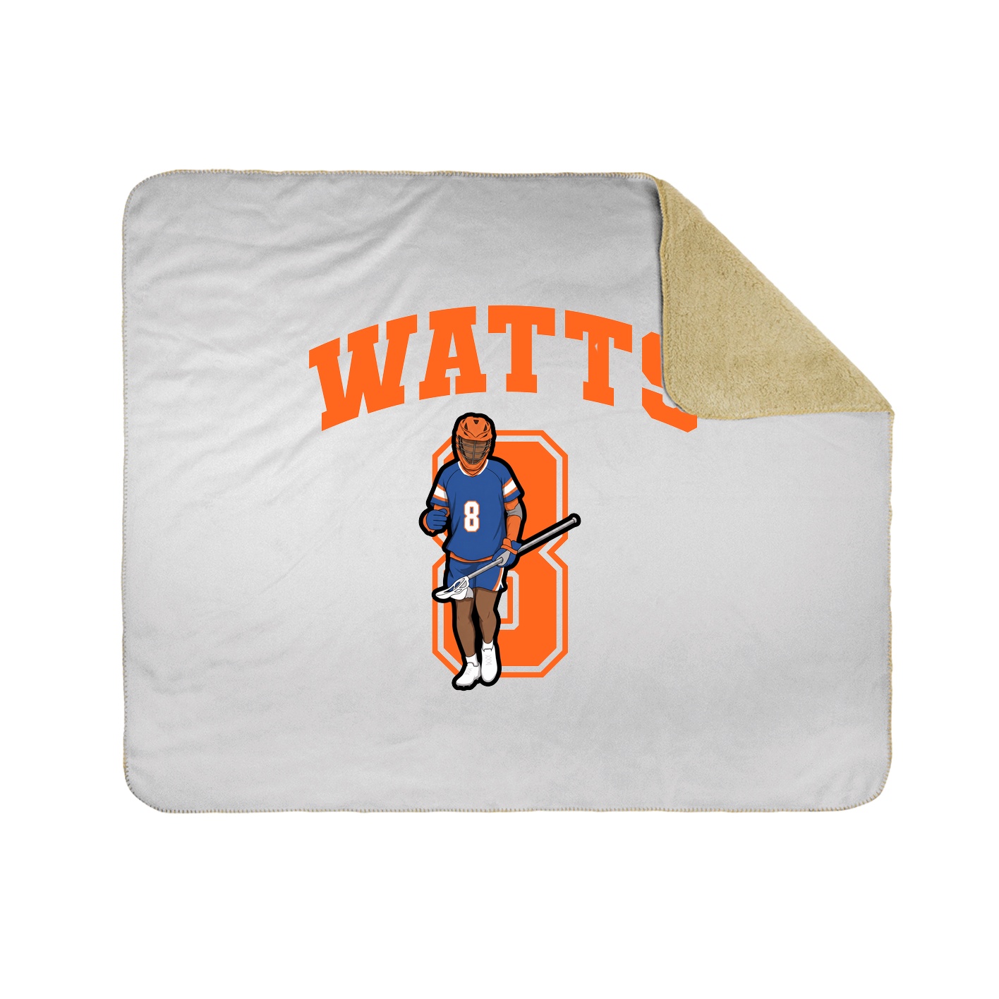 Throw Blanket — Number in White