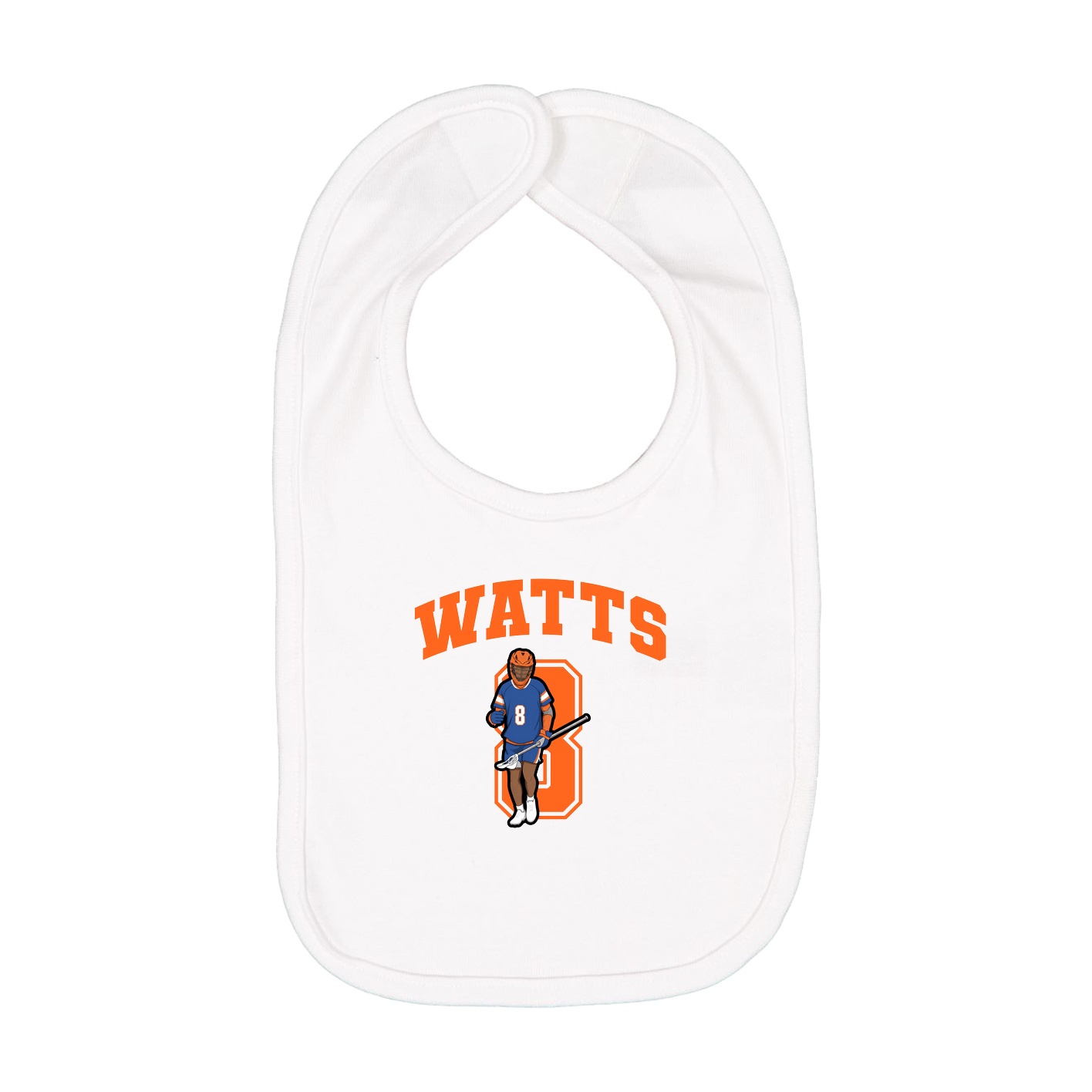 Infant Bib — Number in White
