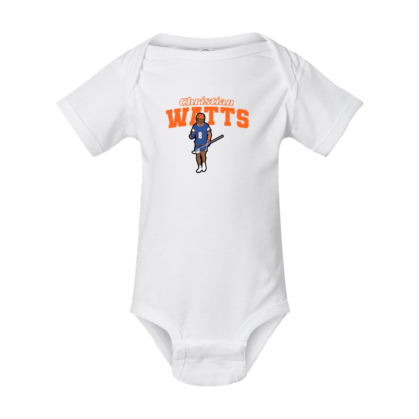 Baby Onesie — Name Arch in White