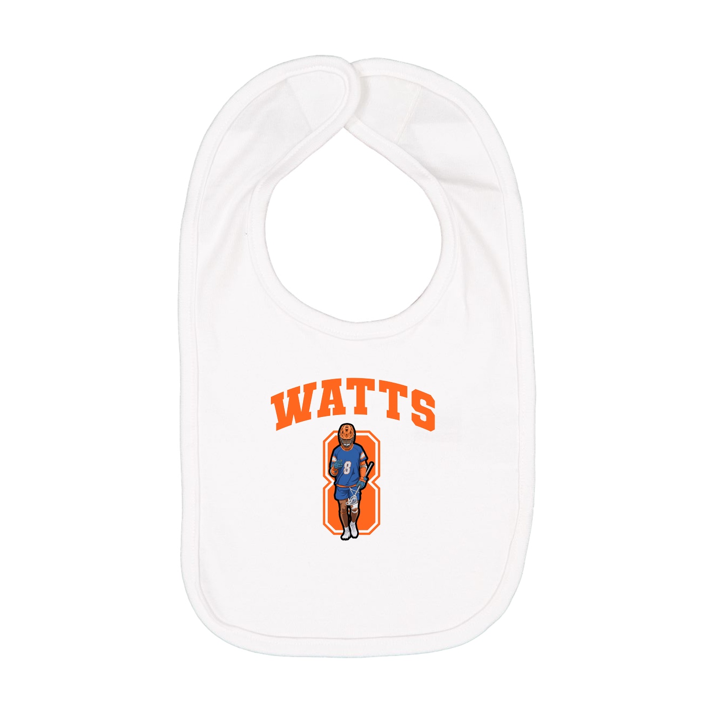 Infant Bib — Number in White