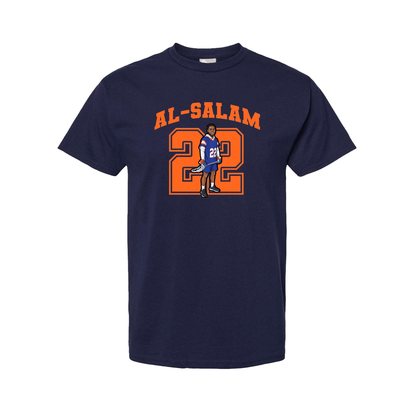 Youth Tee — Number in Navy
