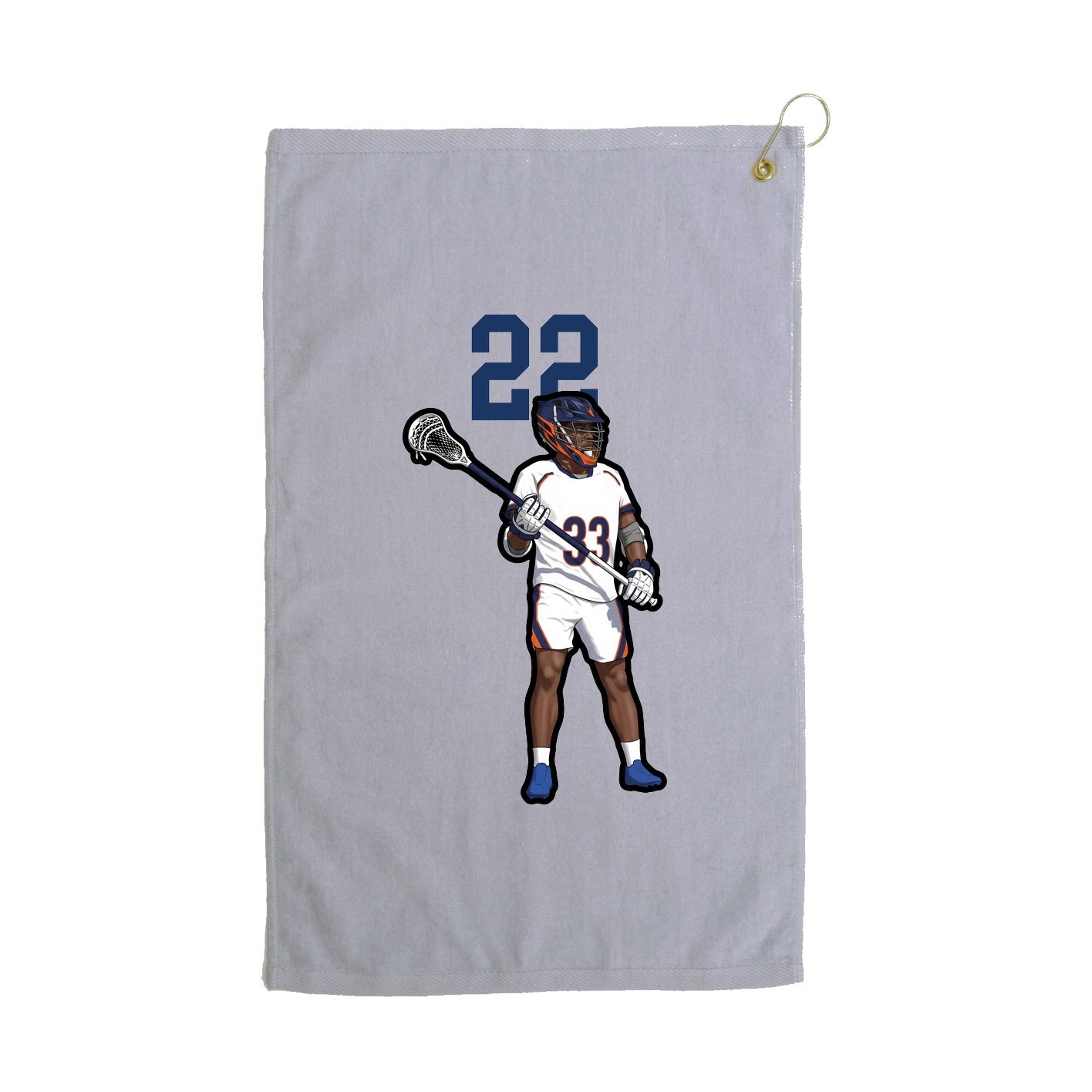 Golf Towel — Number Top in Grey