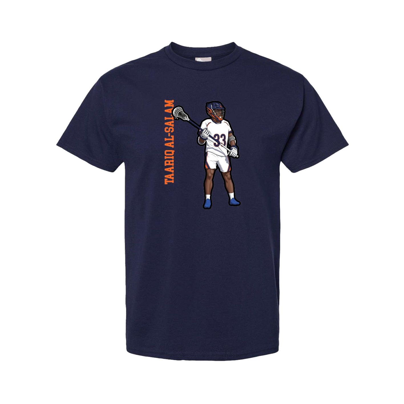 Tee — Name Vertical in Navy