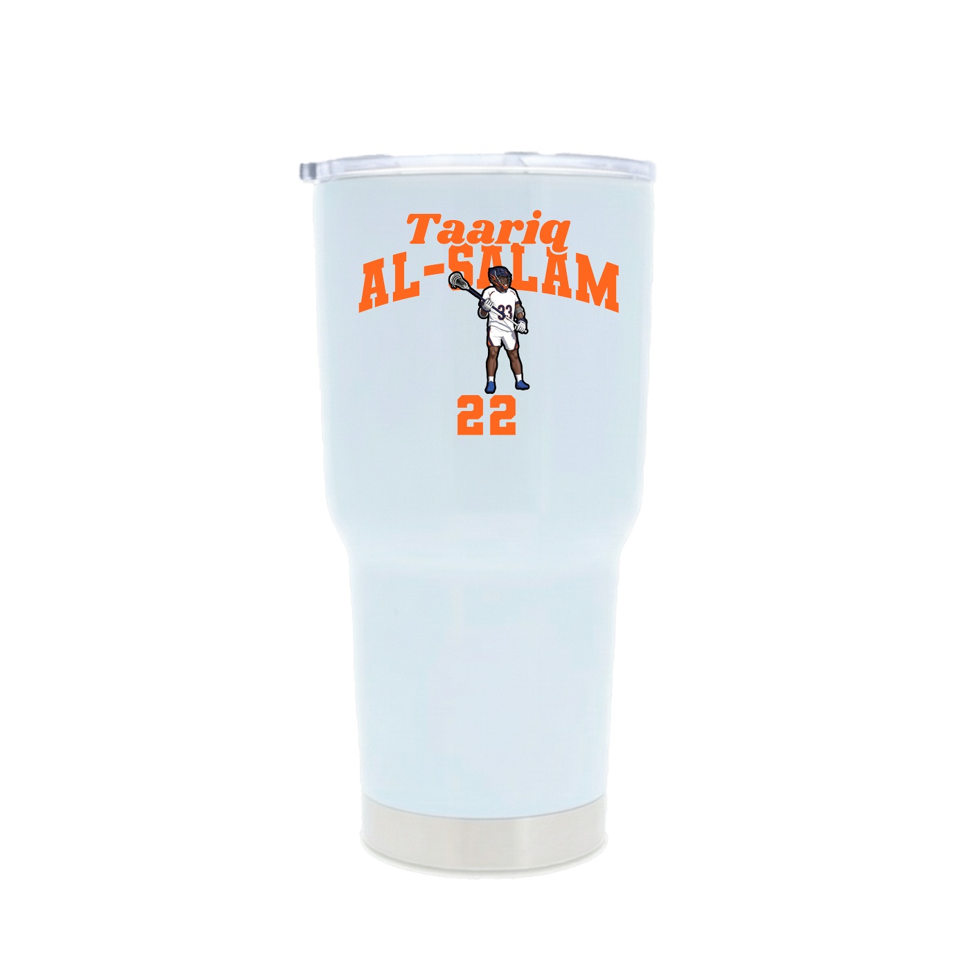 30oz Stainless Steel Tumbler — Signature Arch in White
